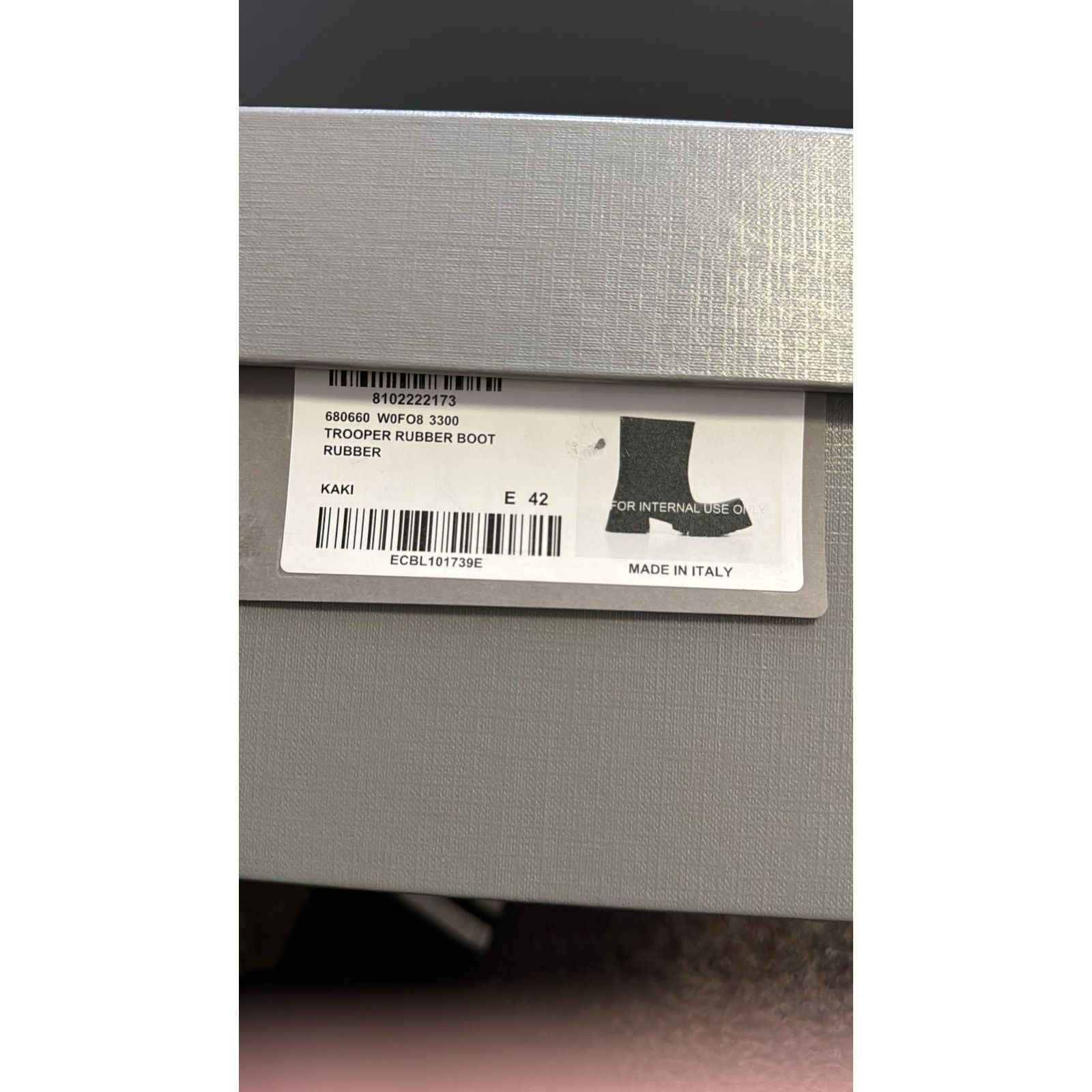 Balenciaga o1rshd1 Q:2 / Trooper Rubber Boots in Kaki Size US 9 / EU 42 - 13 Thumbnail