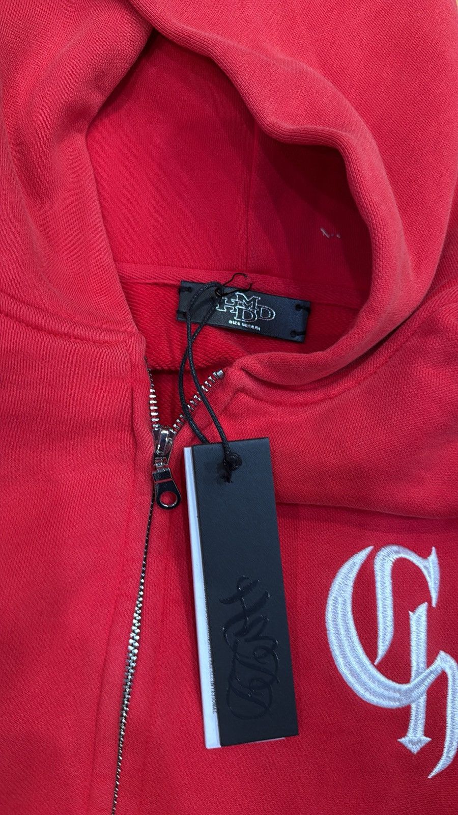 HMDD HMDD Red Chim 10 Zip Up Hoodie Size US M / EU 48-50 / 2 - 2 Thumbnail