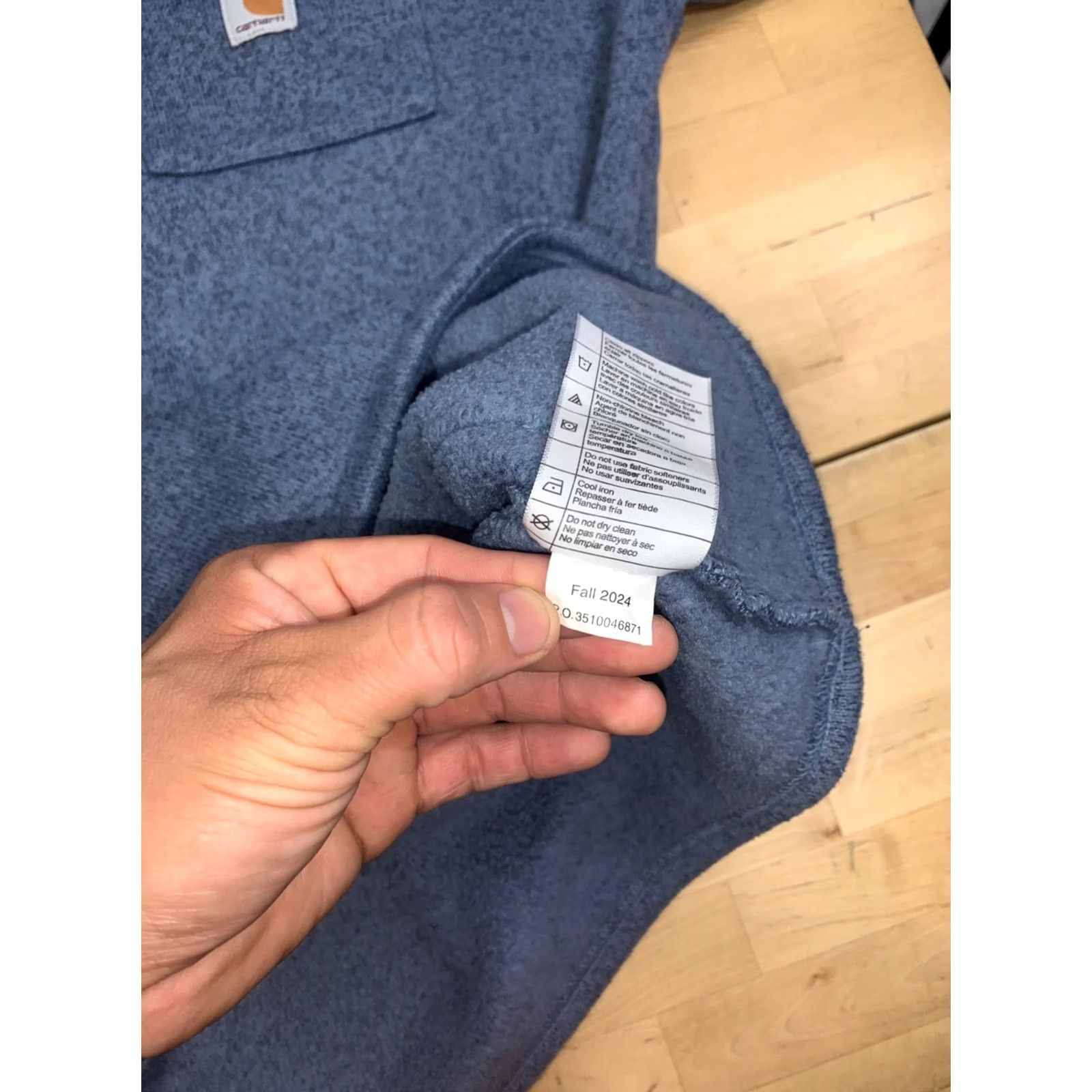 Carhartt Carhartt 1/4 Zip Pullover Men XLT Blue Casual Work Relaxed Fit 13143 Size US XL / EU 56 / 4 - 4 Thumbnail