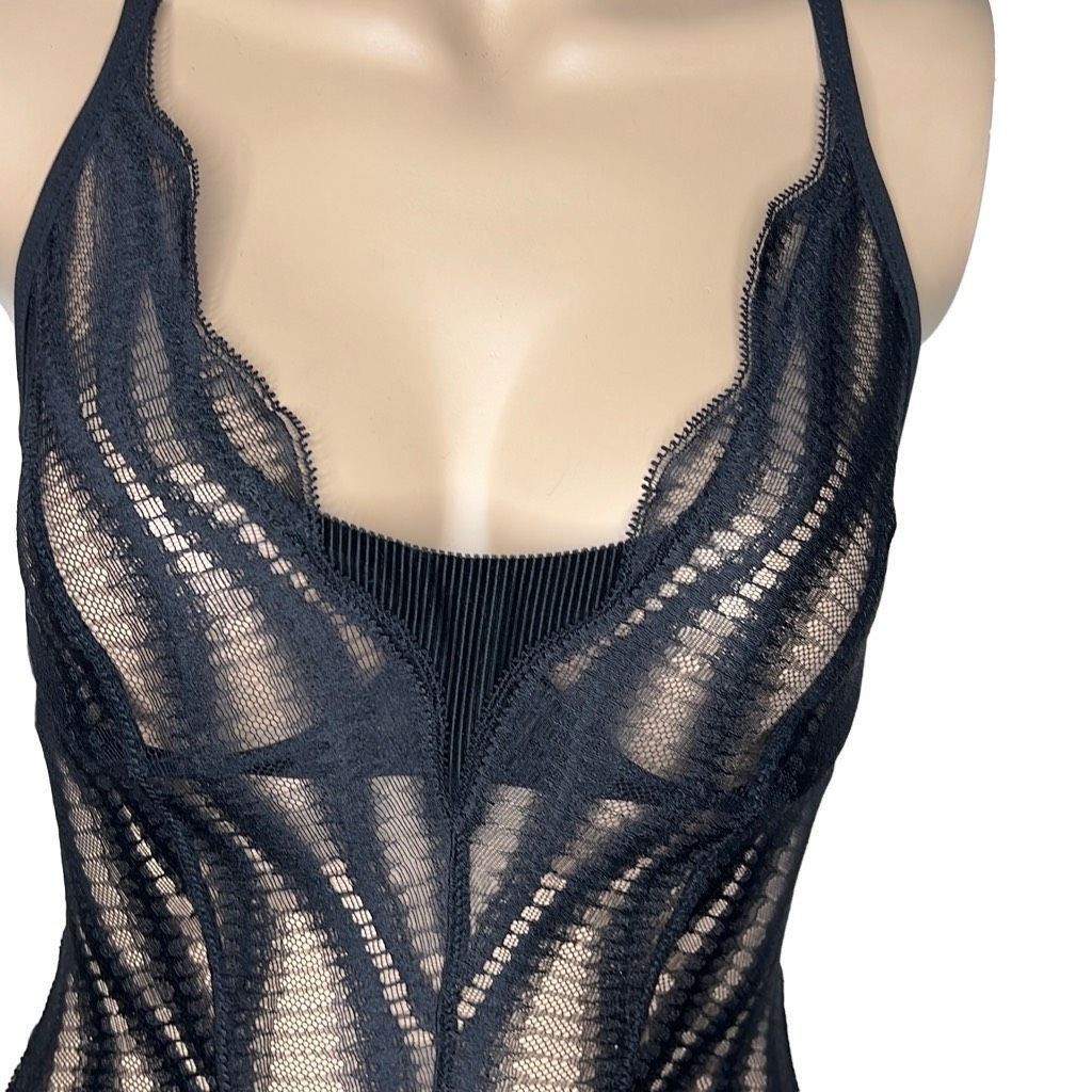 Wolford NWT Wolford Esmeralda String Body Black 10 D-cup Size L / US 10 / IT 46 - 8 Thumbnail