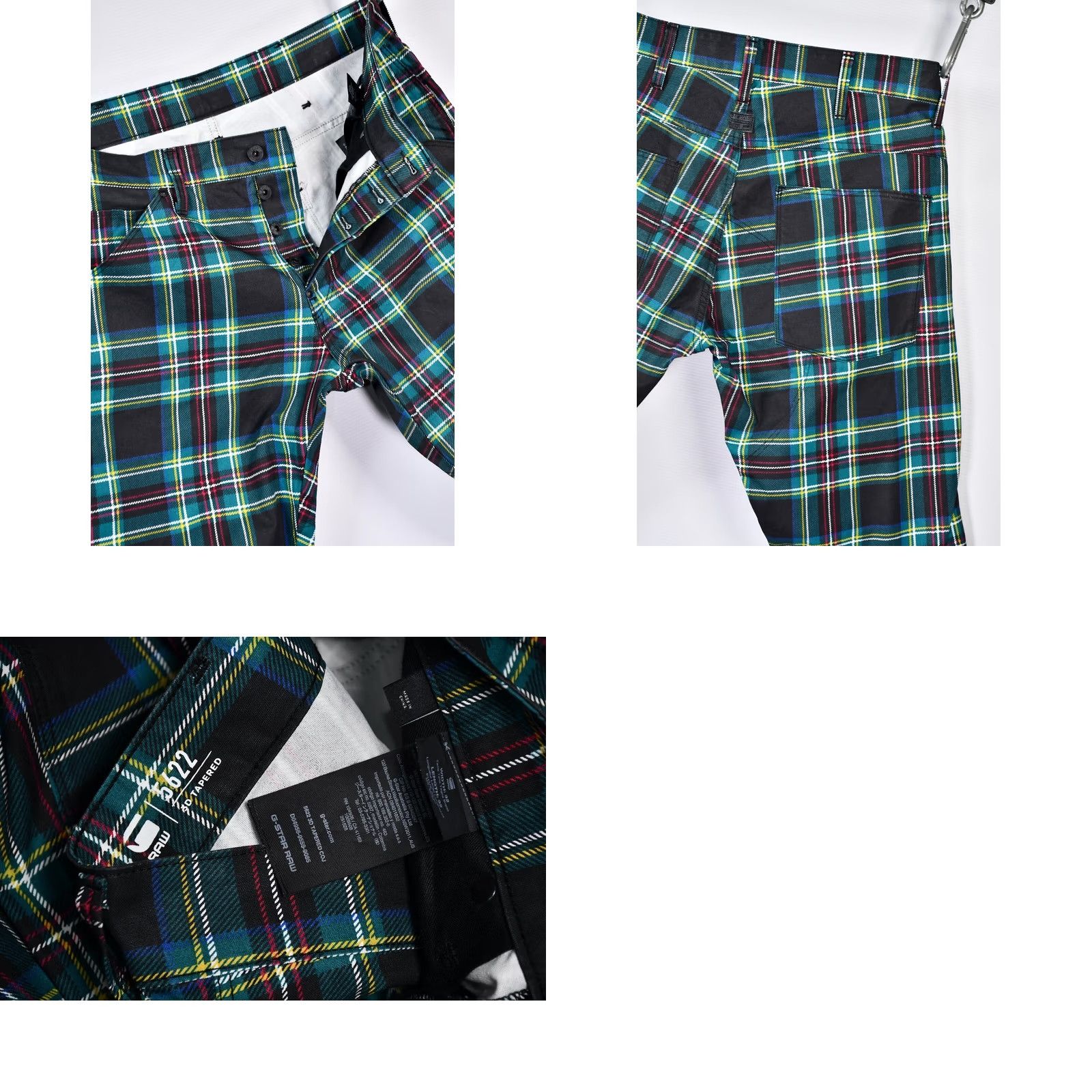 G-Star G-Star Pharrell Williams 5622 3D Tapered Royal Stewart Black Tartan Print Jeans Mens W32 L32 Size US 32 / EU 48 - 8 Thumbnail