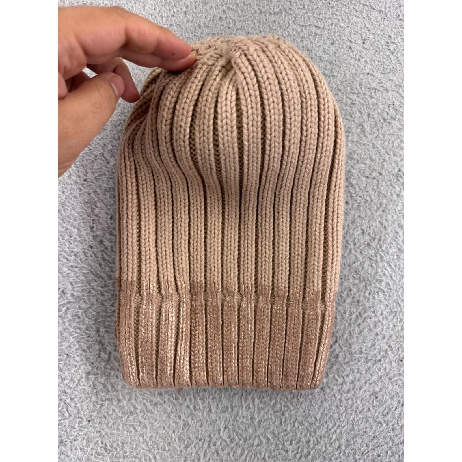 Vintage Britts Knits Beanie Toque Adult One Size Rose Gold 100% Acrylic Knit Winter Rose Pink Hat Beanie Unisex Adults 1SZ Mens Womens Size ONE SIZE - 5 Thumbnail