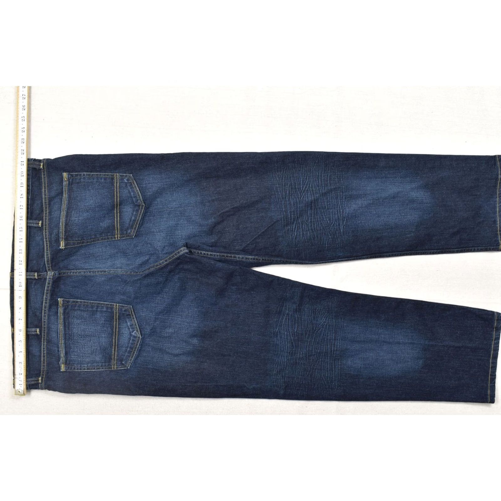 Vintage The Foundry Supply Co. Flex Denim Jeans Dark Wash Straight Leg Men 44x34 Cotton"} Size US 44 / EU 60 - 2 Thumbnail