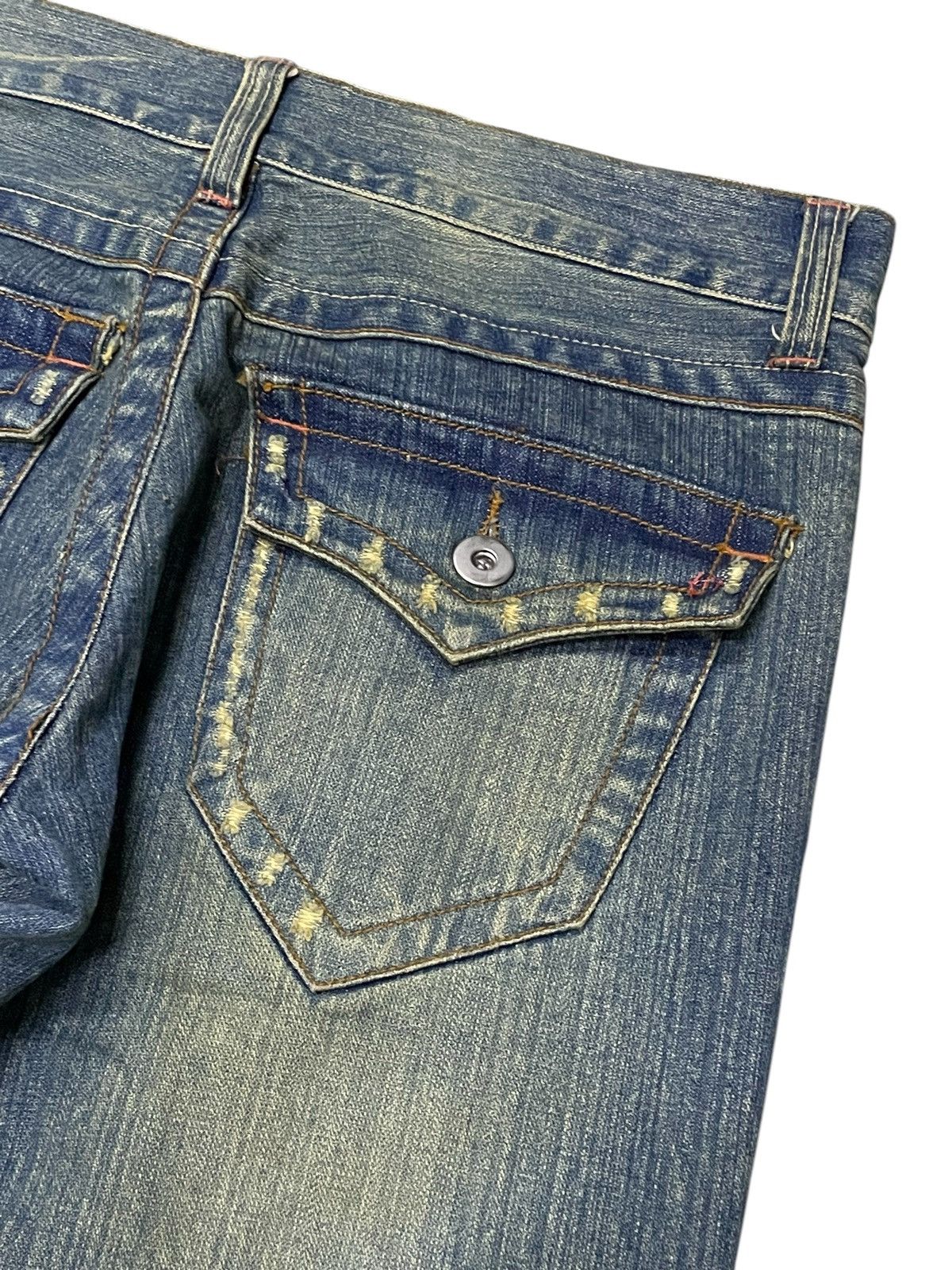 Hysteric Glamour Japanese Spiral Cut Flare Distressed Jeans Size US 32 / EU 48 - 18 Thumbnail