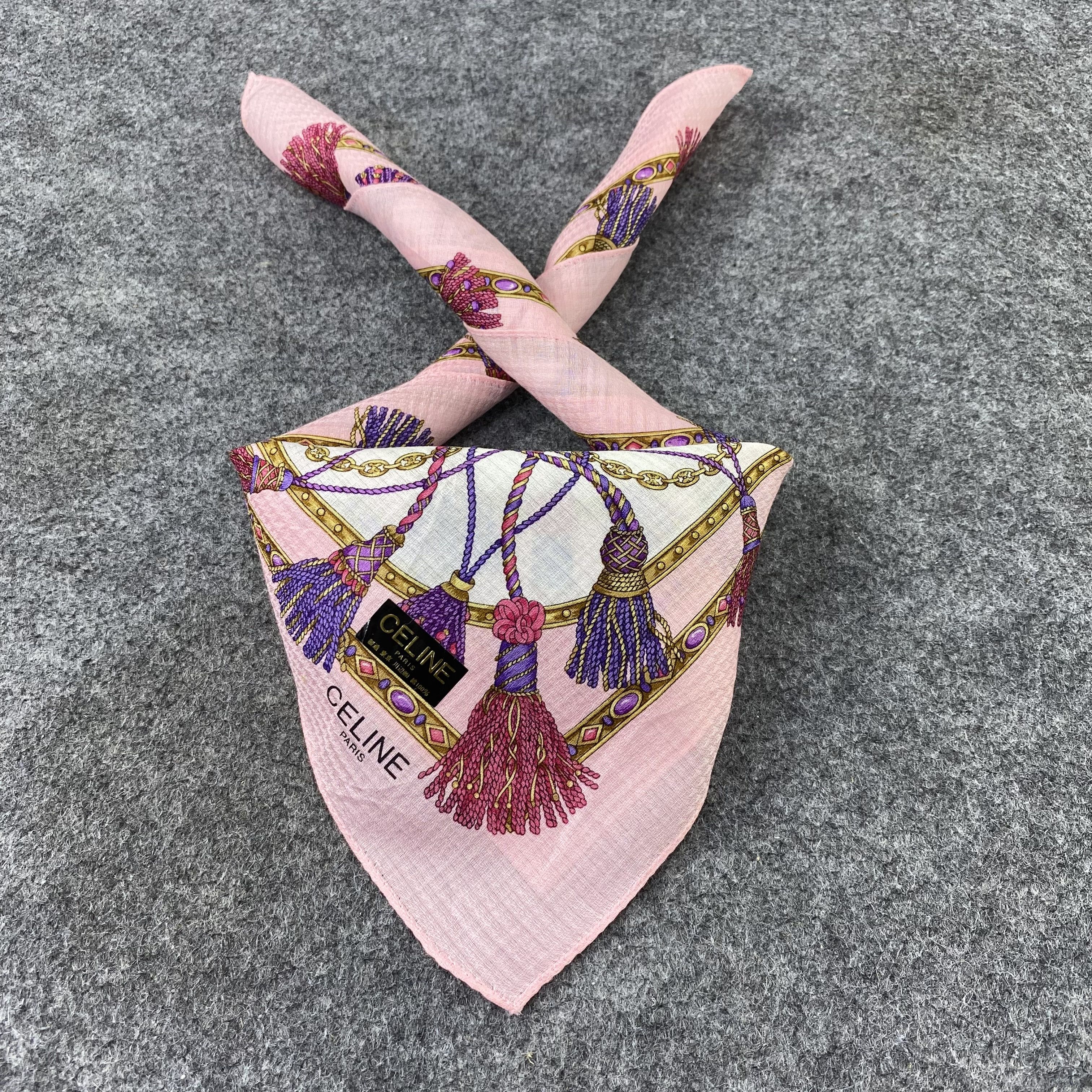 Celine × Vintage Celine Handkerchief / Bandana / Neckerchief-B1246 Size ONE SIZE - 2 Thumbnail