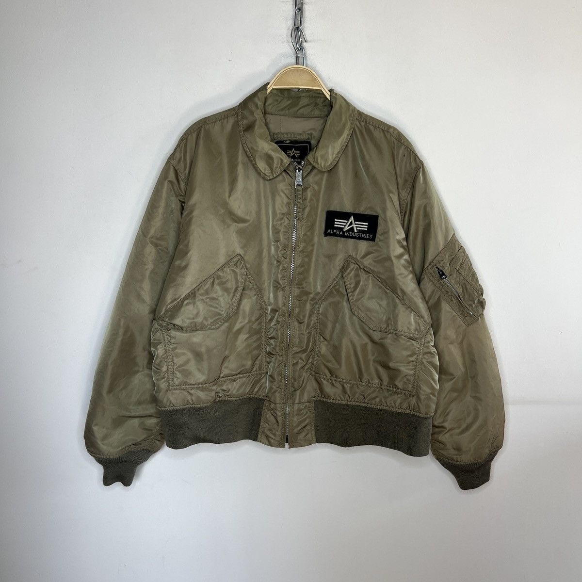 Alpha Industries Alpha Industries CWU 45 Rare Bomber Jacket Vintage Khaki Size US XL / EU 56 / 4 - 1 Thumbnail