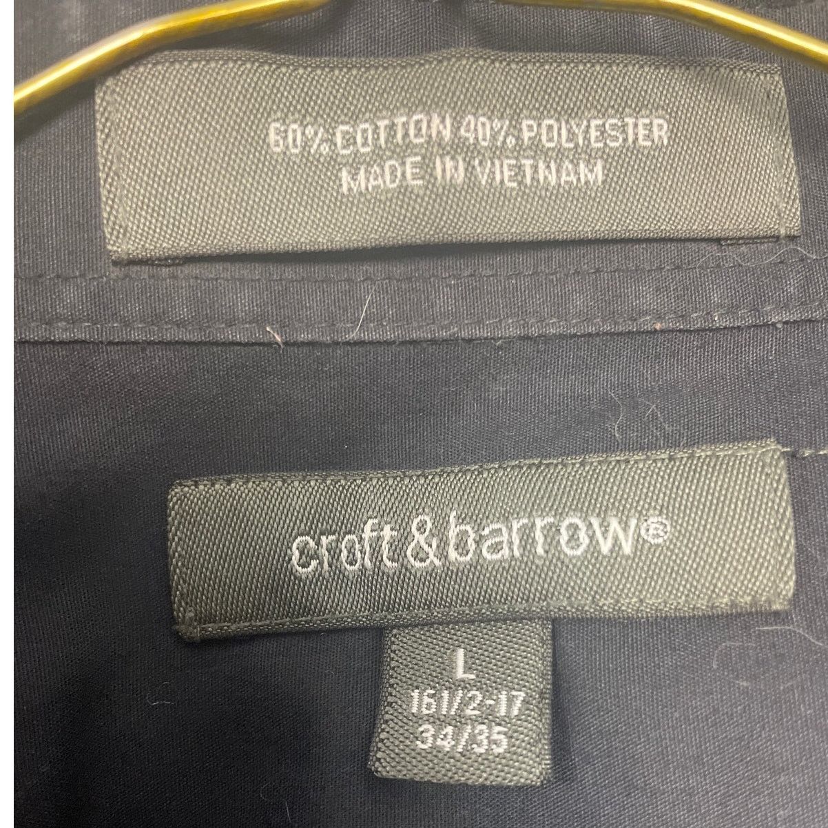 Croft & Barrow Croft & Borrow Mens Large PolyCotton Shirt w Front Pocket Size US L / EU 52-54 / 3 - 4 Thumbnail