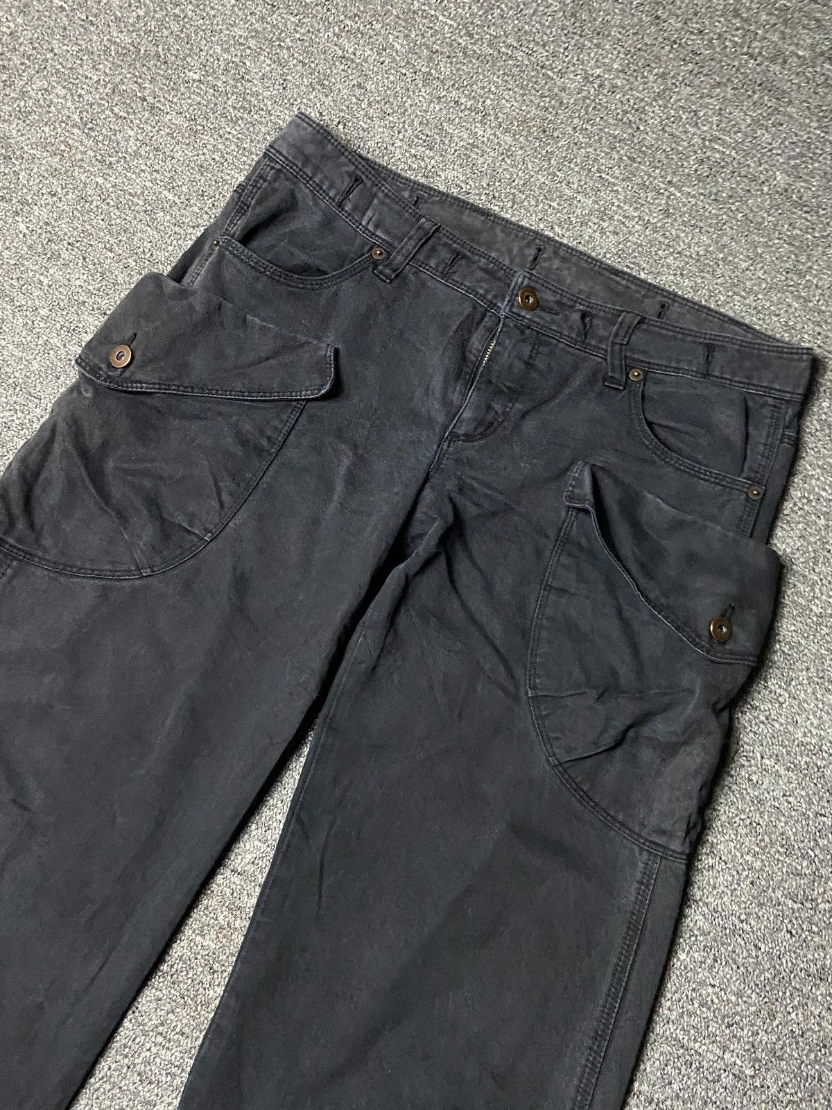 Japanese Brand Japanese Brand Black Faded Cargo Jeans Pants (162) Size US 33 - 7 Thumbnail