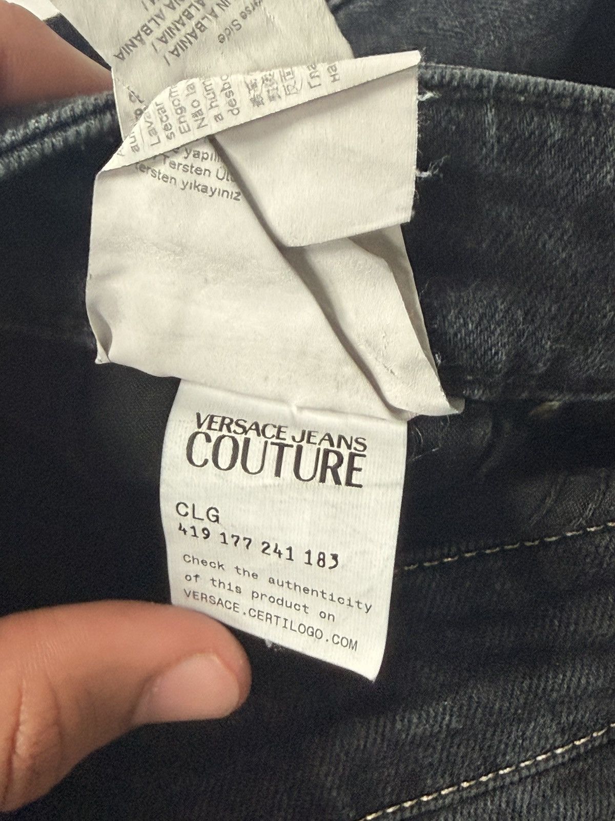 Versace Jeans Couture Versace Jeans Couture Black Slim Fit Designer Jeans Denim Size US 32 / EU 48 - 11 Thumbnail