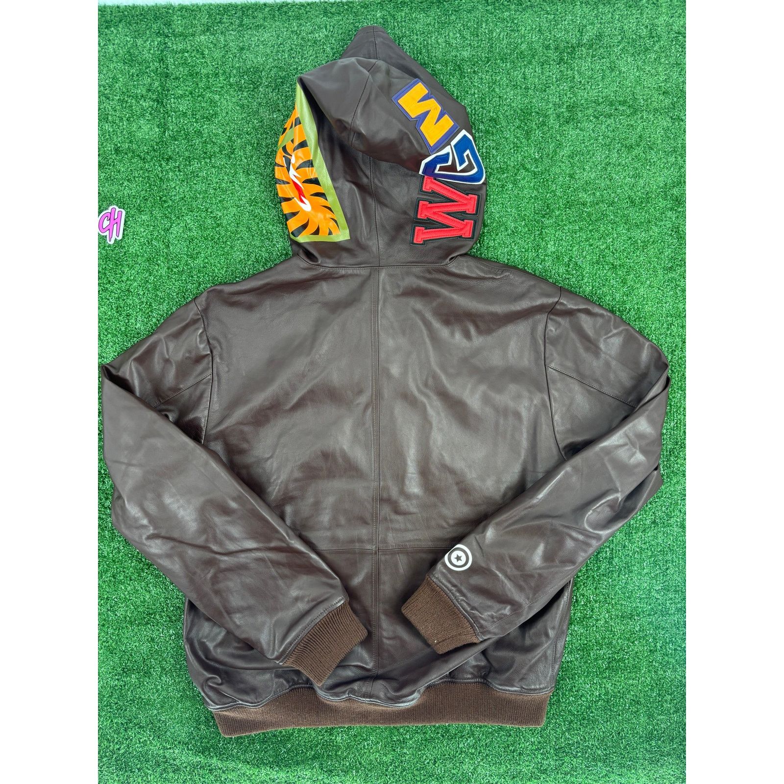 Bape Bape Shark FW22 Full-Zip Brown Leather Jacket Size XL Size US XL / EU 56 / 4 - 3 Thumbnail