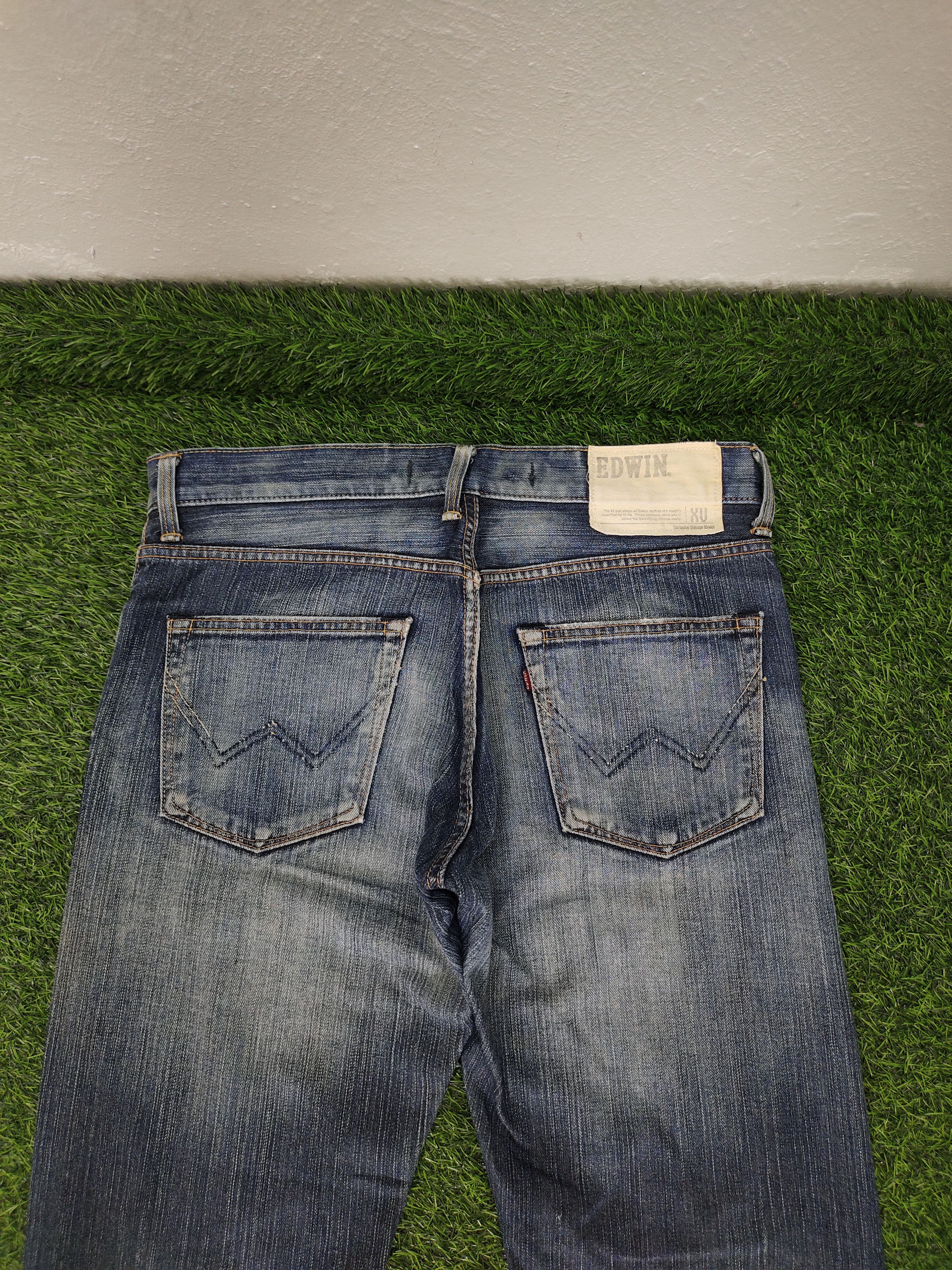 If Six Was Nine Vintage 90s Edwin Xv Distress Faded Clawmark Denim Jeans Size US 32 / EU 48 - 10 Thumbnail