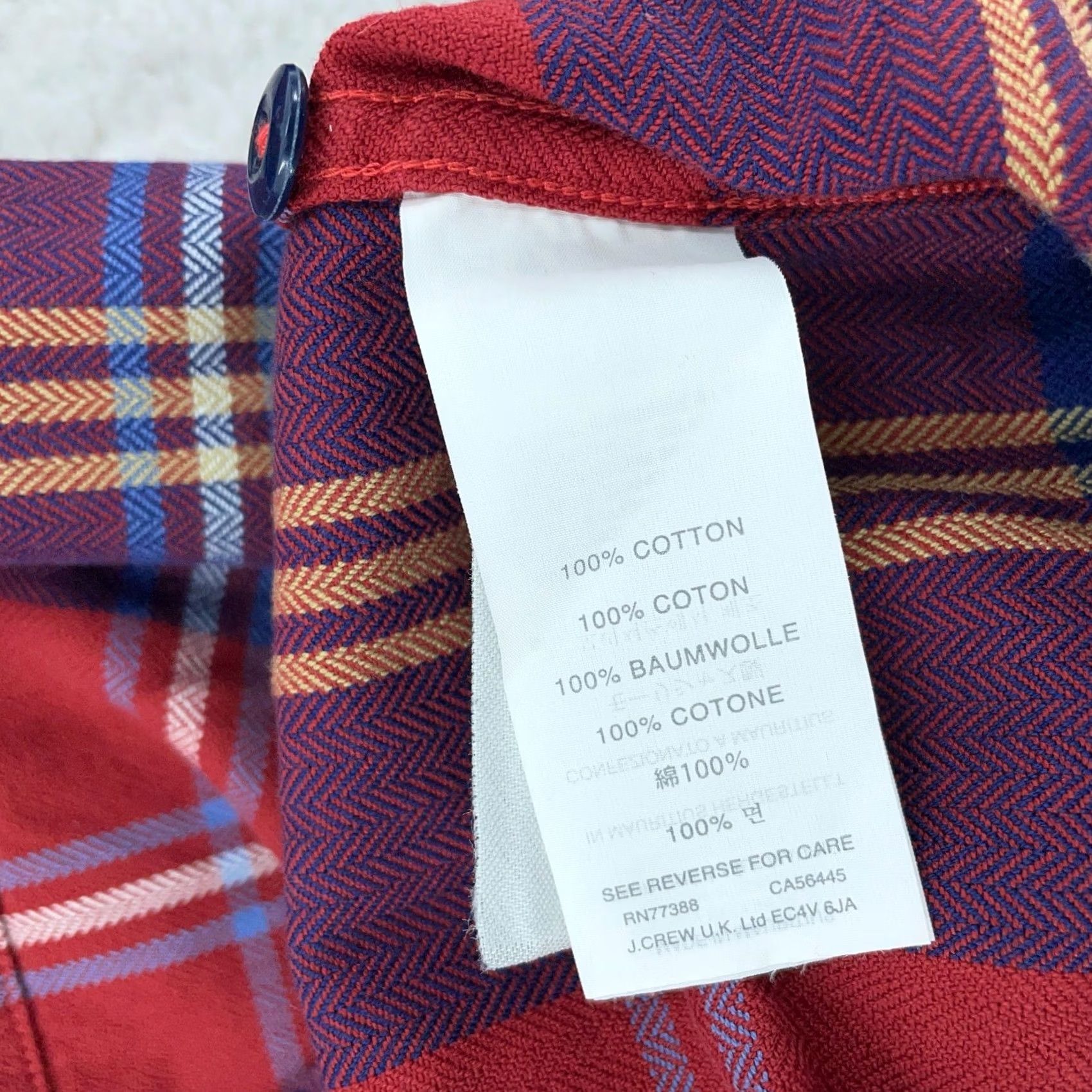 J.Crew J.Crew Shirt Mens Large Plaid Long Sleeve Slim Button Up Collared Red Blue L/S Multicolor Casual Shirt Size US L / EU 52-54 / 3 - 5 Thumbnail