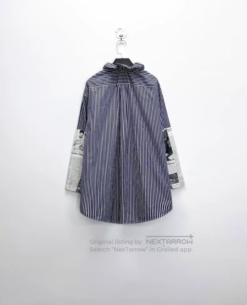 Balenciaga Balenciaga Navy and white striped shirt with newspaper pat Size XS / US 0-2 / IT 36-38 - 2 Thumbnail