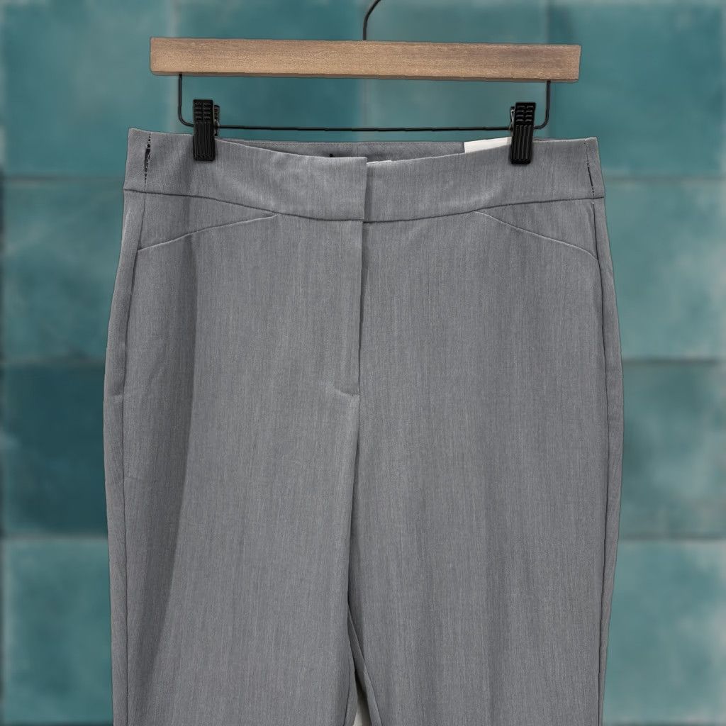 Vintage WHBM Dress Pants Womens 8R Gray Bootcut Slim Seasonless Twill Work Career Pants Women Size 30" / US 8 / IT 44 - 1 Thumbnail