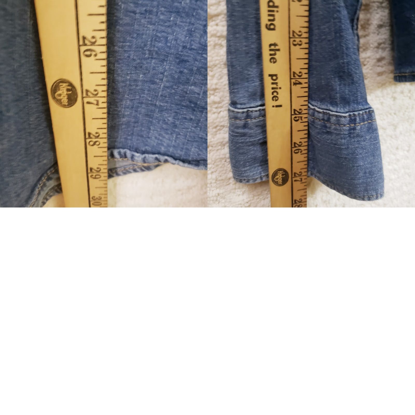 Wrangler Wrangler Shirt Mens 2XL Blue Denim Pearl Snap Outdoor Western Casual Slimming Long Sleeve Button-Up Indigo 2XL Mens Wrangler Indigo (Vintage: No) Size US XXL / EU 58 / 5 - 9 Thumbnail