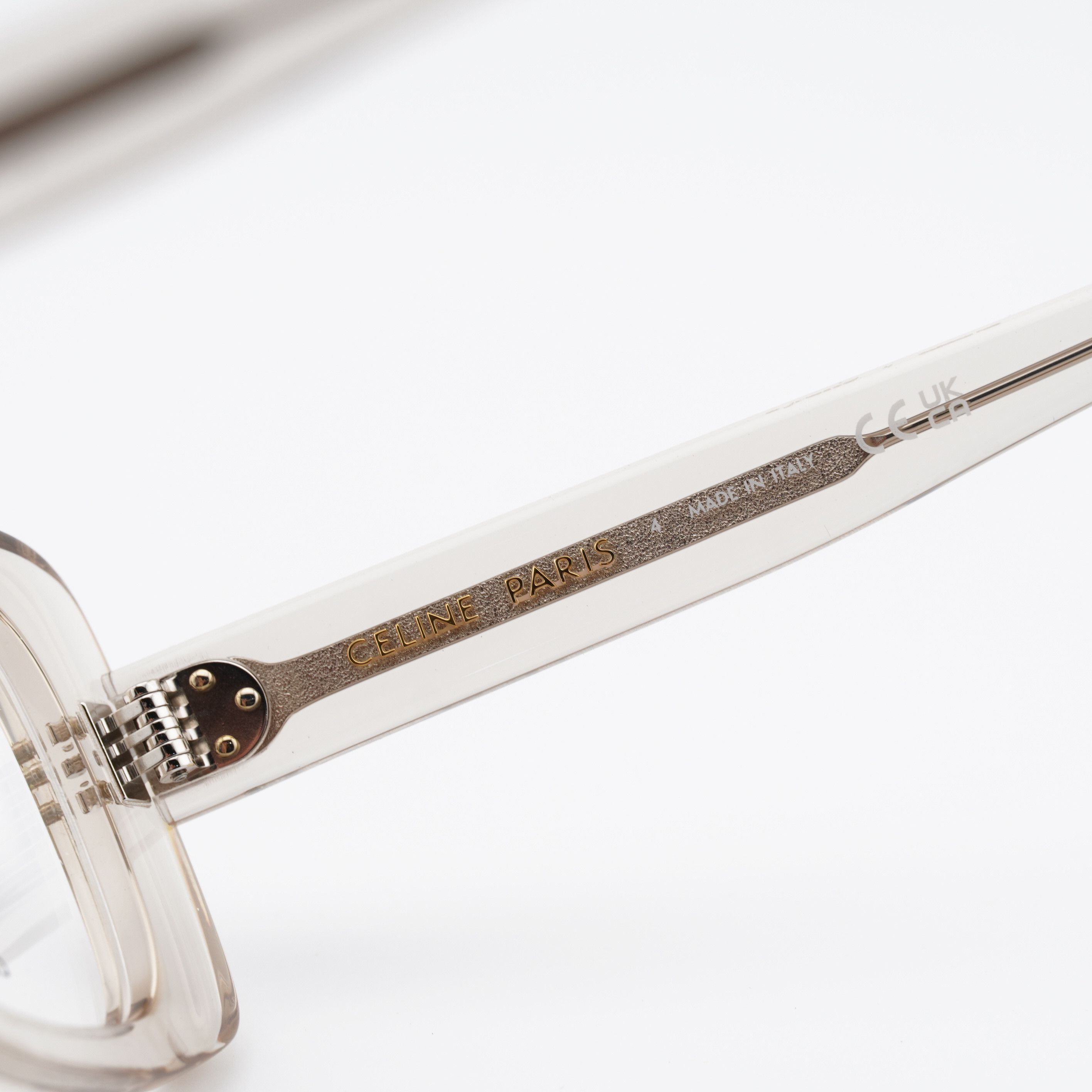 Celine Celine CL50163I 045 Eyeglasses Transparent Beige 51mm Square Size ONE SIZE - 5 Thumbnail