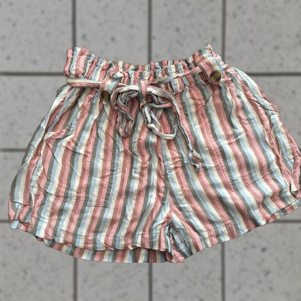 American Eagle Outfitters VINTAGE? (no) American Eagle Everyday Soft Shorts Size Small Stripped tie belt bohemian Size 28" / US 6 / IT 42 - 1 Thumbnail