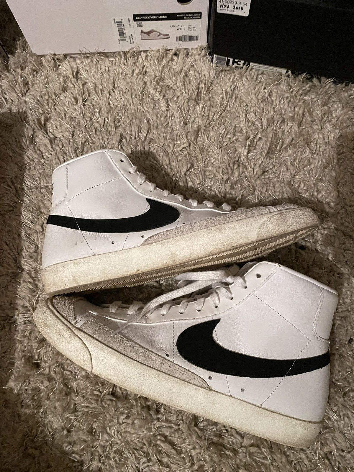 Nike Nike Blazer High White/Black Size US 12 / EU 45 - 2 Thumbnail