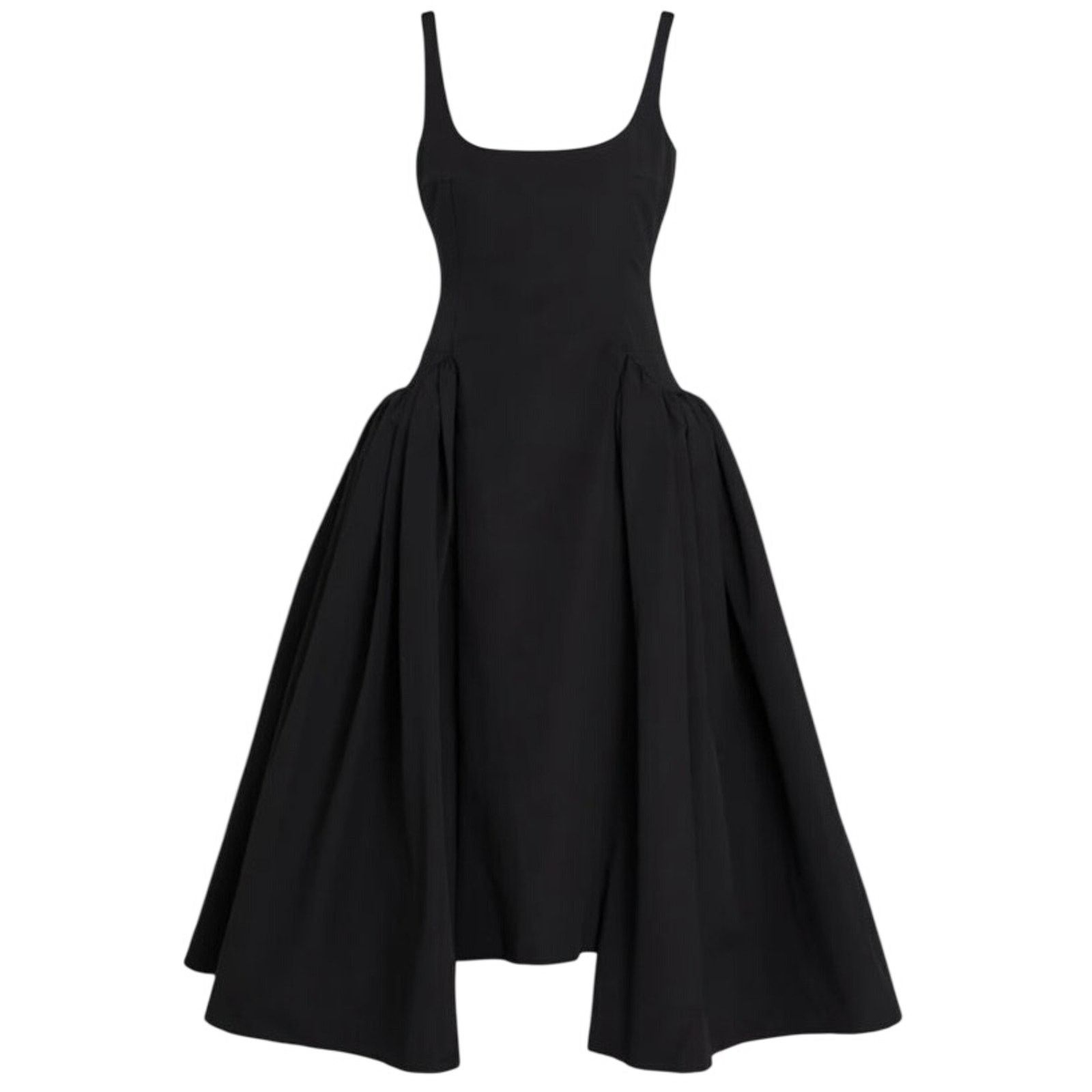 basque waist black dress Black Lace Asymmetrical Dress – DraculaClothing main image 0