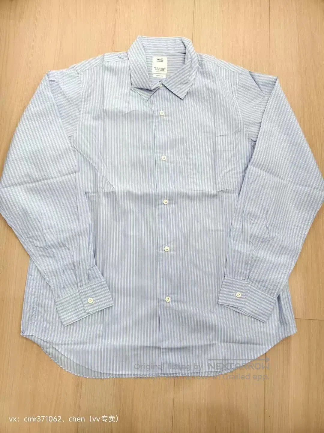 Visvim Blue Striped Long-Sleeve Button-Up Shirt. Size US L / EU 52-54 / 3 - 1 Thumbnail