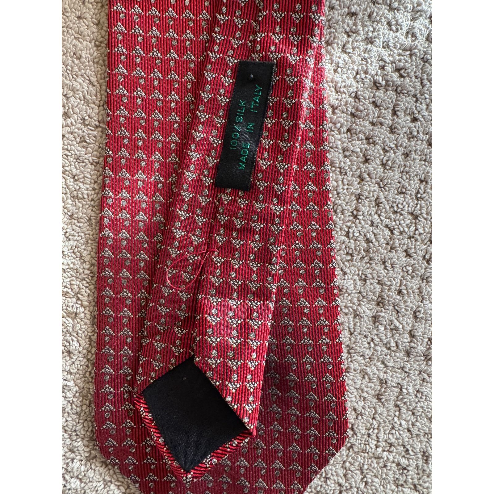Peter Millar Italy Bottega Veneta Beautiful Red 100% Silk Tie Size ONE SIZE - 2 Thumbnail