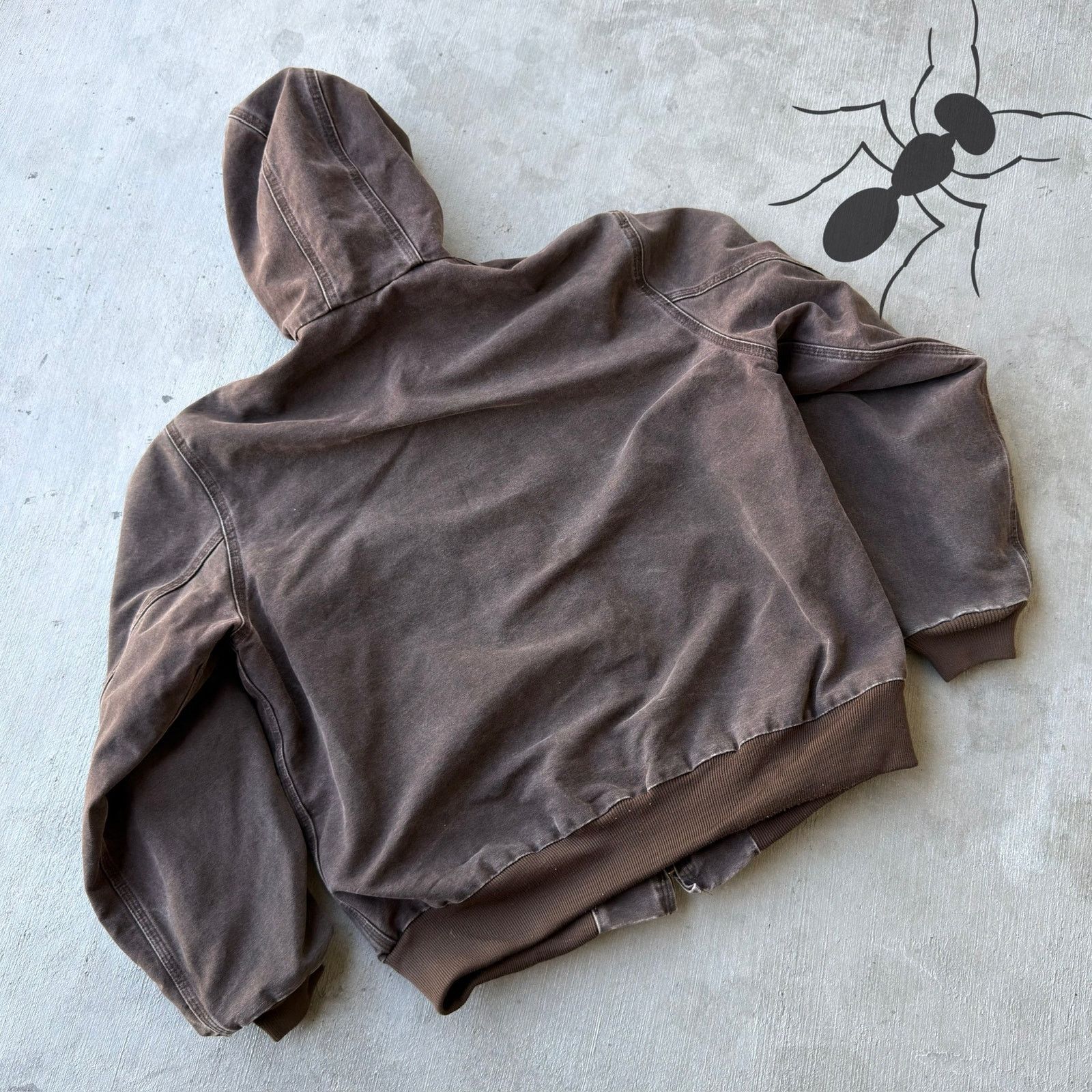 Carhartt × Vintage Carhartt J160 CHT brown hooded work wear jacket Size US L / EU 52-54 / 3 - 6 Thumbnail