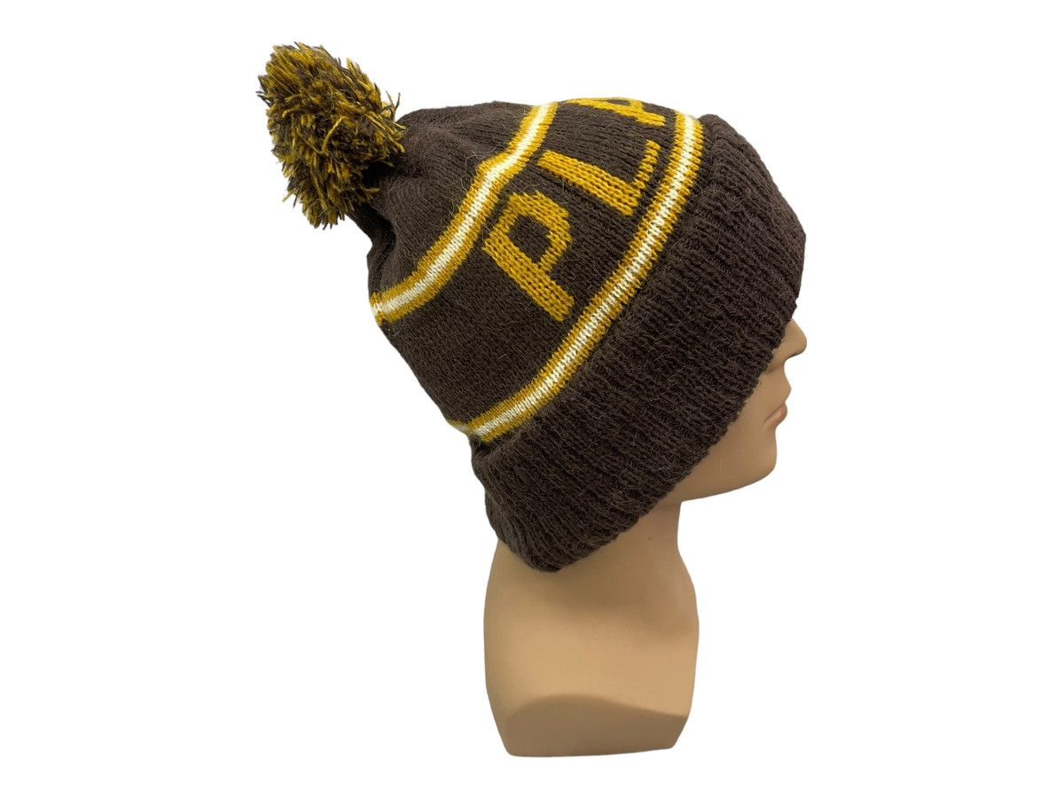 Playboy Playboy Earth Tone Chunky Knit Pom Beanie - Brown/Yellow Size ONE SIZE - 2 Thumbnail