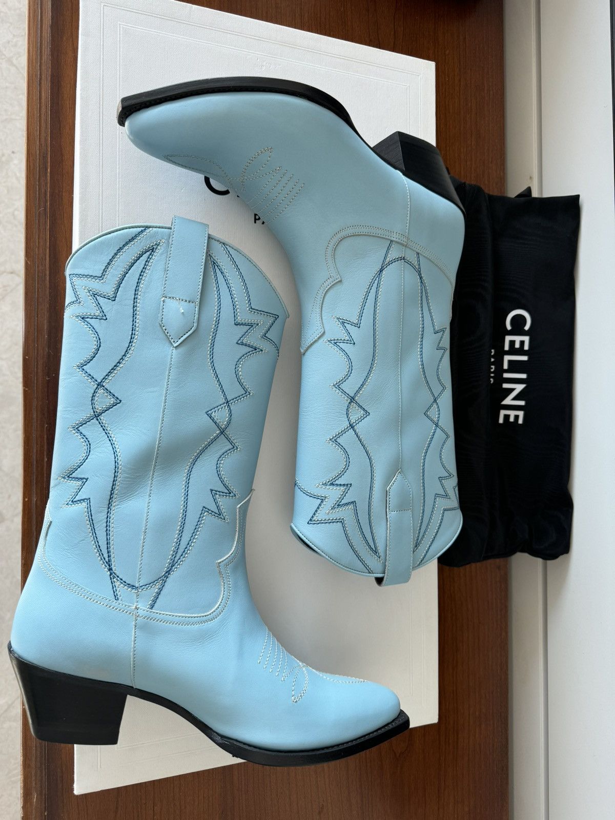 Celine × Hedi Slimane Grail-SS22 runaway western boots Size US 7 / EU 40 - 1 Thumbnail
