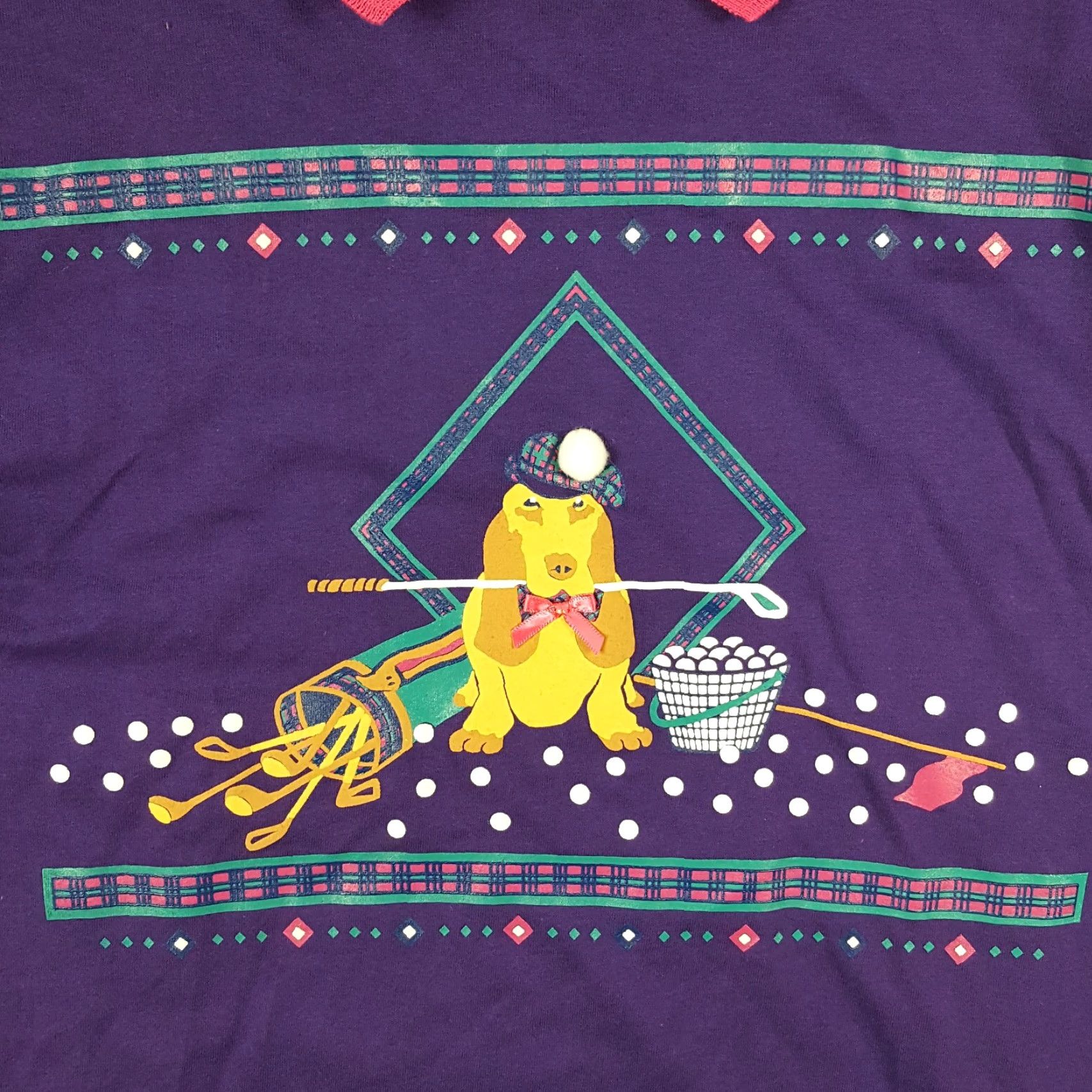 Vintage VINTAGE Blooming & Co 90s Bloodhound Golf Collared T-Shirt Size Small Purple Mens Size US S / EU 44-46 / 1 - 2 Thumbnail
