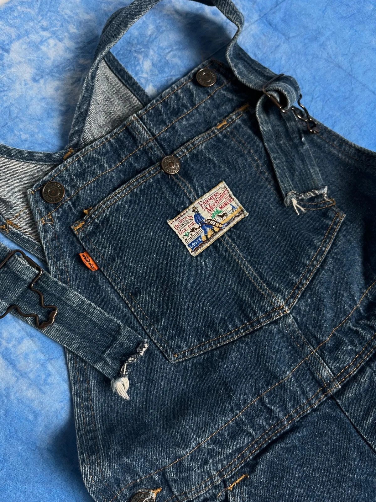 Levi's Vintage 80s Levi's Plowboy Farmers Mechanics Miners Overall Size US 27 - 3 Thumbnail