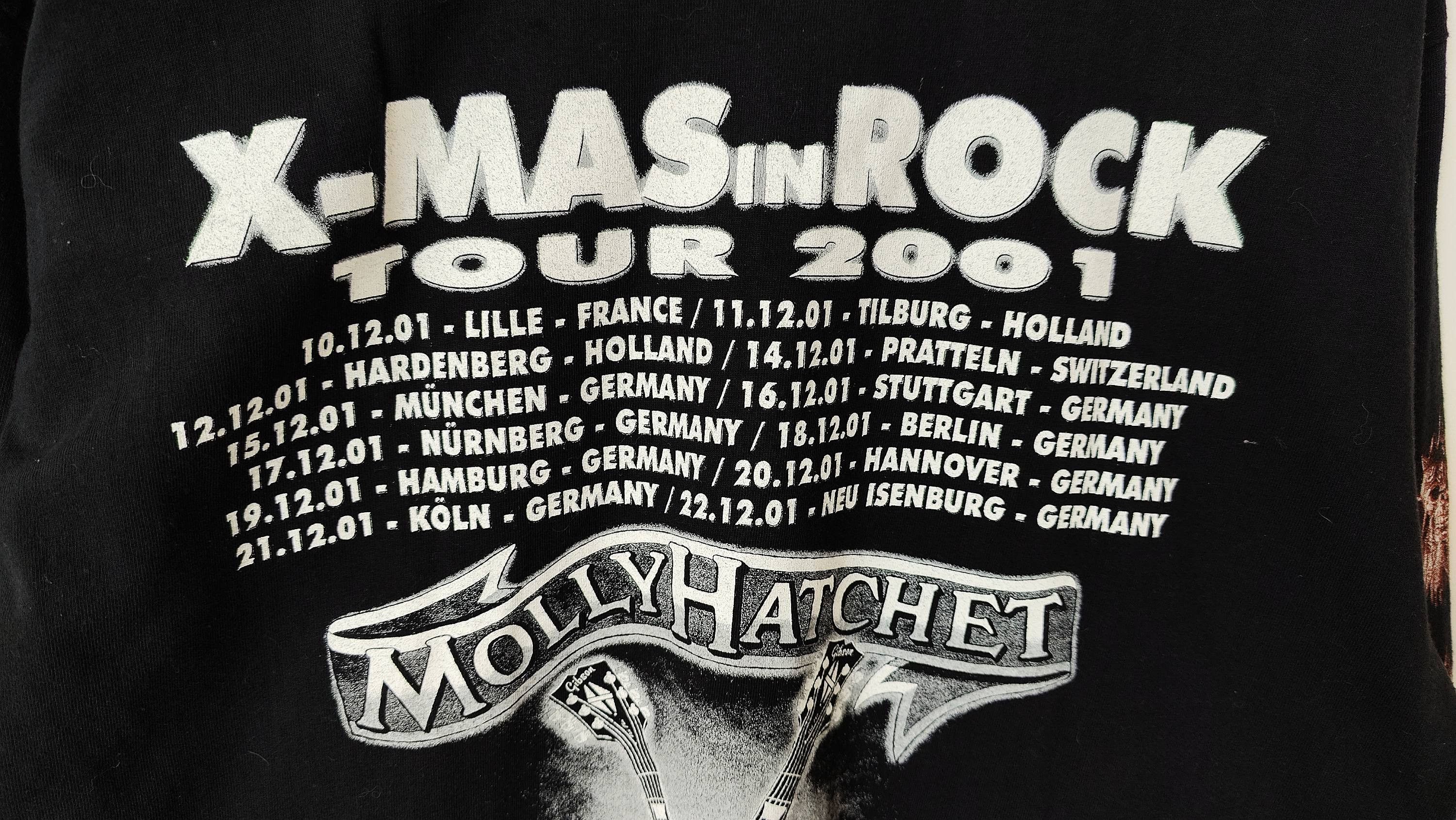 Band Tees Molly Hatchet 2001 Xmas Rock Tour Vintage VTG Longsleeve Size US XL / EU 56 / 4 - 6 Thumbnail