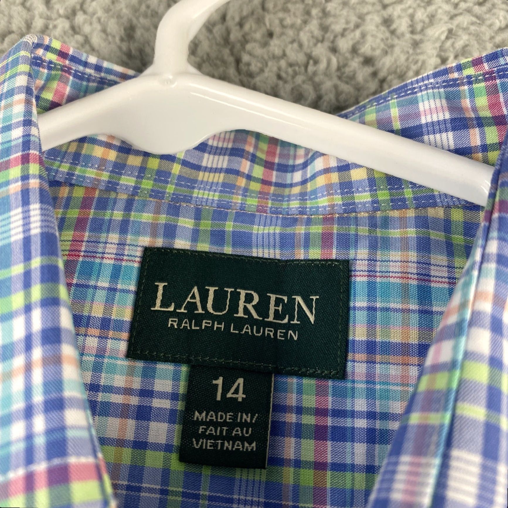 Polo Ralph Lauren Polo Ralph Lauren Dress Shirt Plaid Long Sleeve Teens 14R Multicolor Logo Button-Up Size 36R - 4 Thumbnail