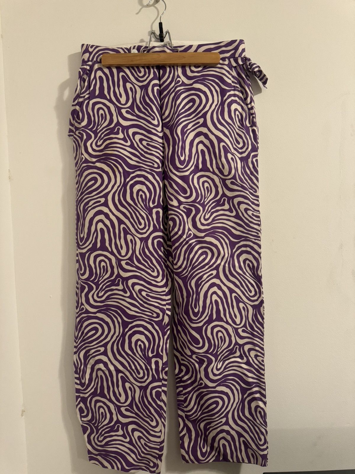 image of Bode Mystic Waves Trousers in Purple, Men's (Size 32)