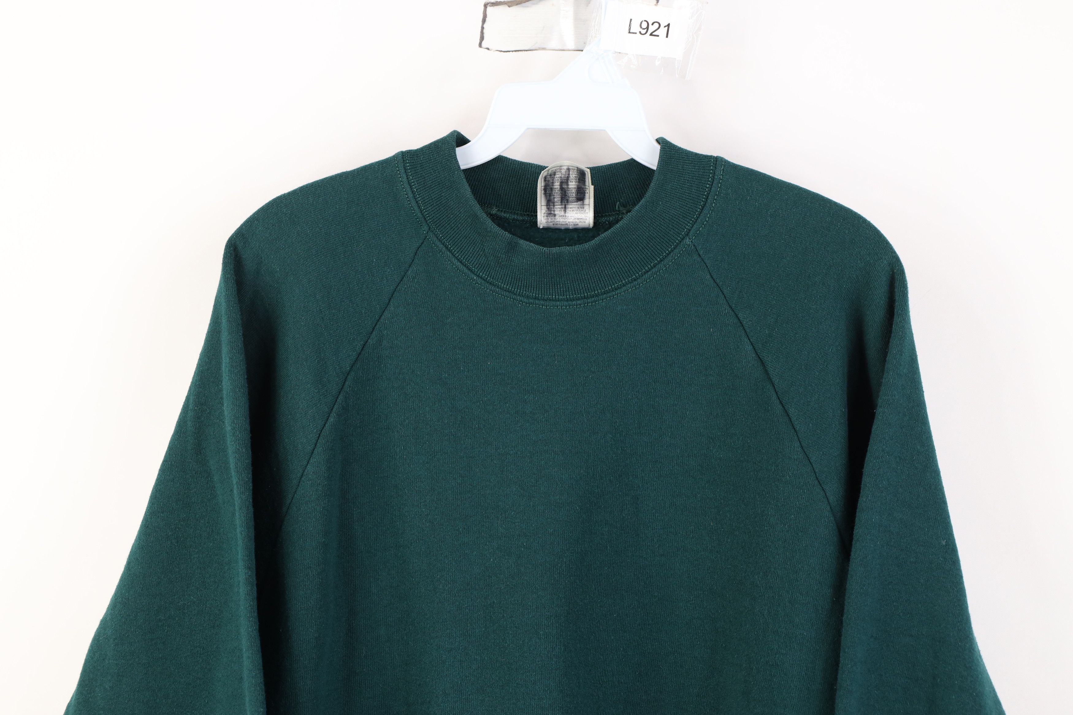 Vintage Vintage 90s Streetwear Crewneck Sweatshirt Hunter Green USA Size L / US 10 / IT 46 - 2 Thumbnail