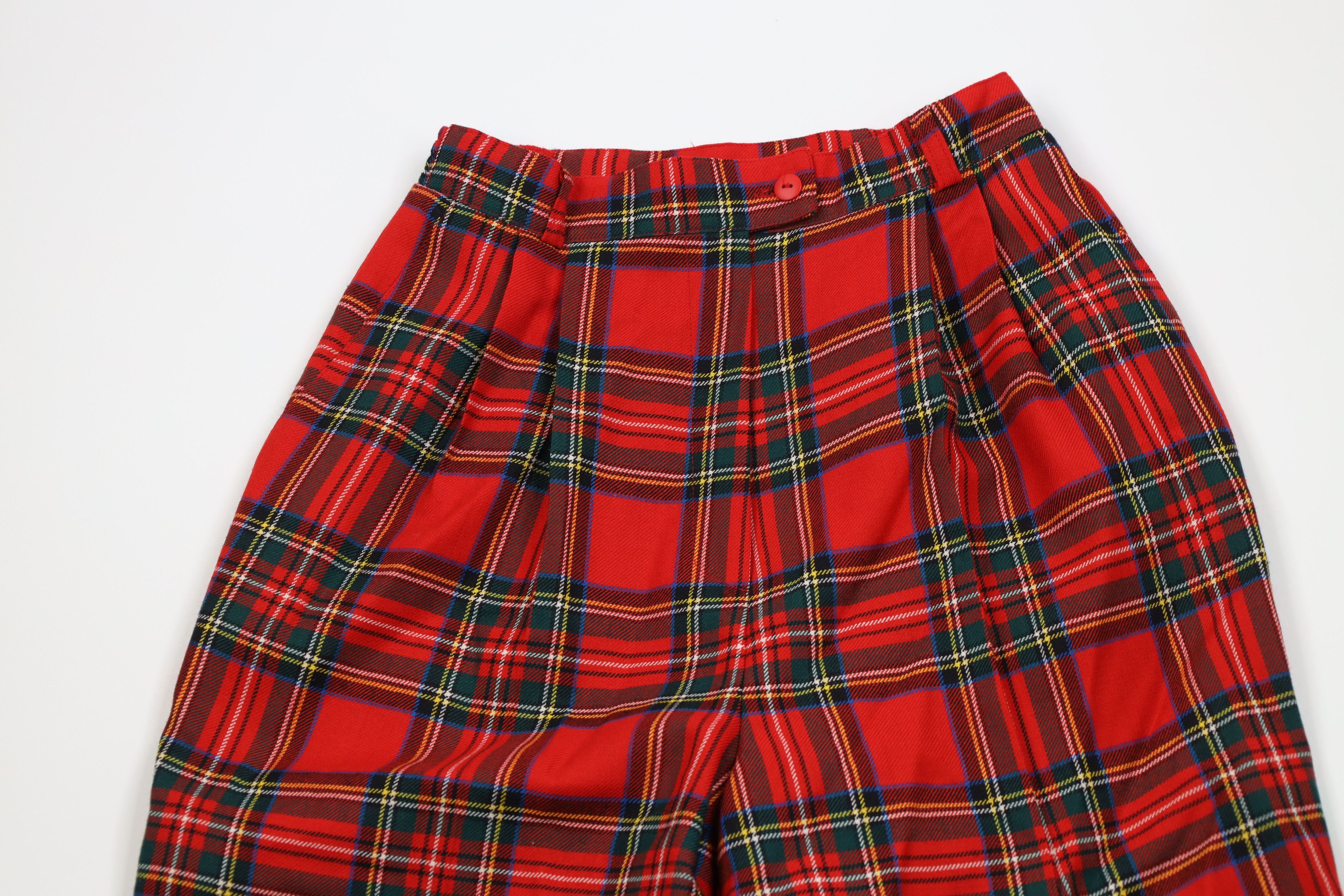 Vintage Vintage 90s Streetwear Tapered Leg Chino Pants Red Plaid Size 28" / US 6 / IT 42 - 2 Thumbnail