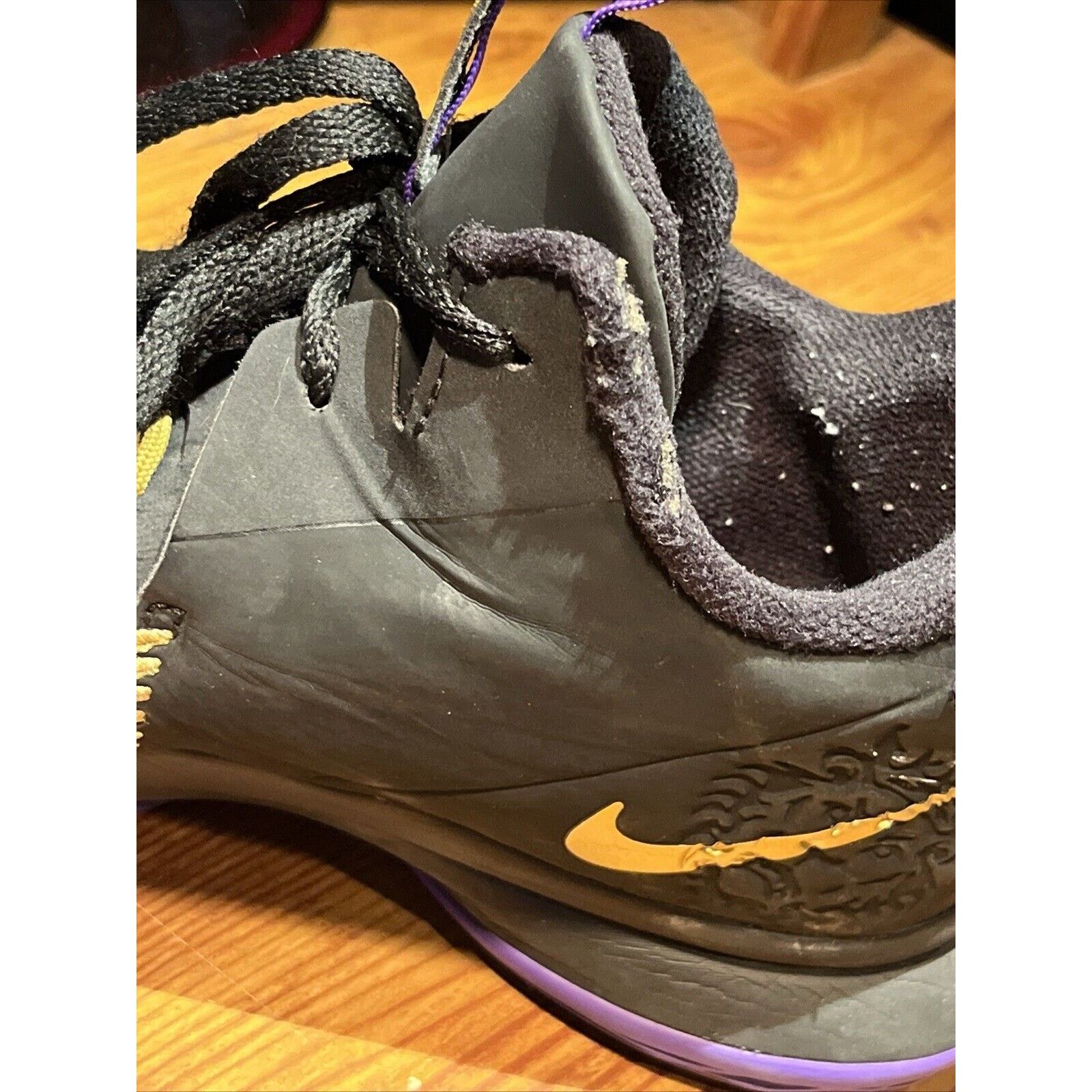 Nike Nike Lebron Witness V 5 Black Purple Gold Size Men's US 12.5 Size US 12.5 / EU 45-46 - 8 Thumbnail