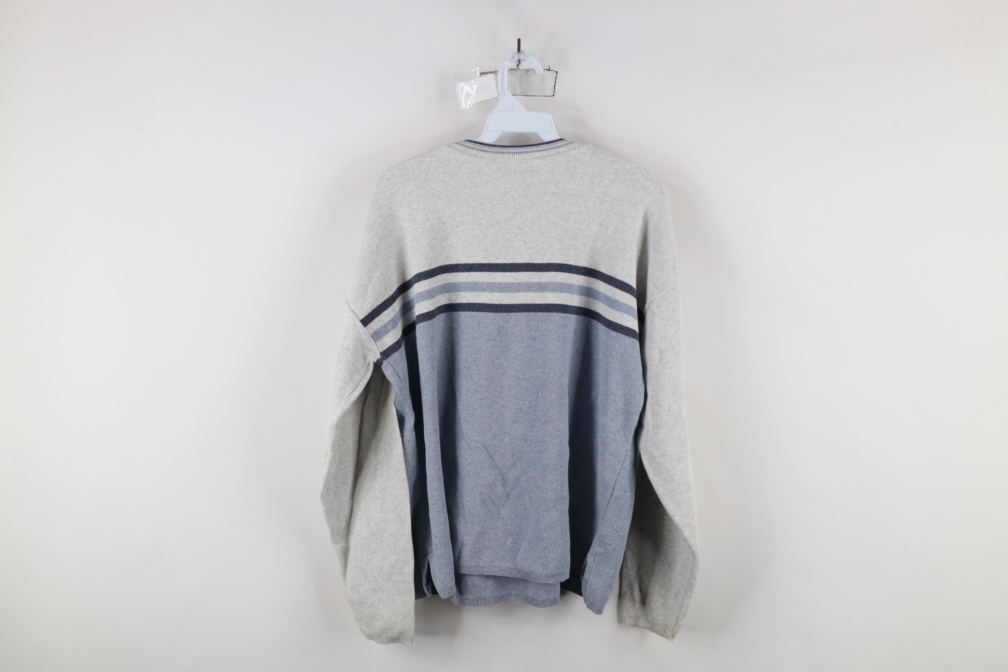 Vintage Vintage 90s Streetwear Doll Striped Knit V-Neck Sweater USA Size L / US 10 / IT 46 - 9 Thumbnail