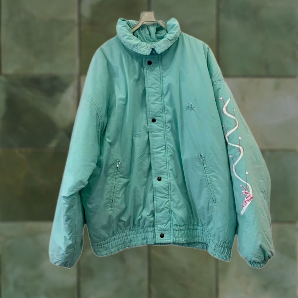 Kappa VINTAGE Kappa Ski Jacket Mens XL Blue 90s Made in Italy Winter Bomber Jacket Size US XL / EU 56 / 4 - 1 Thumbnail