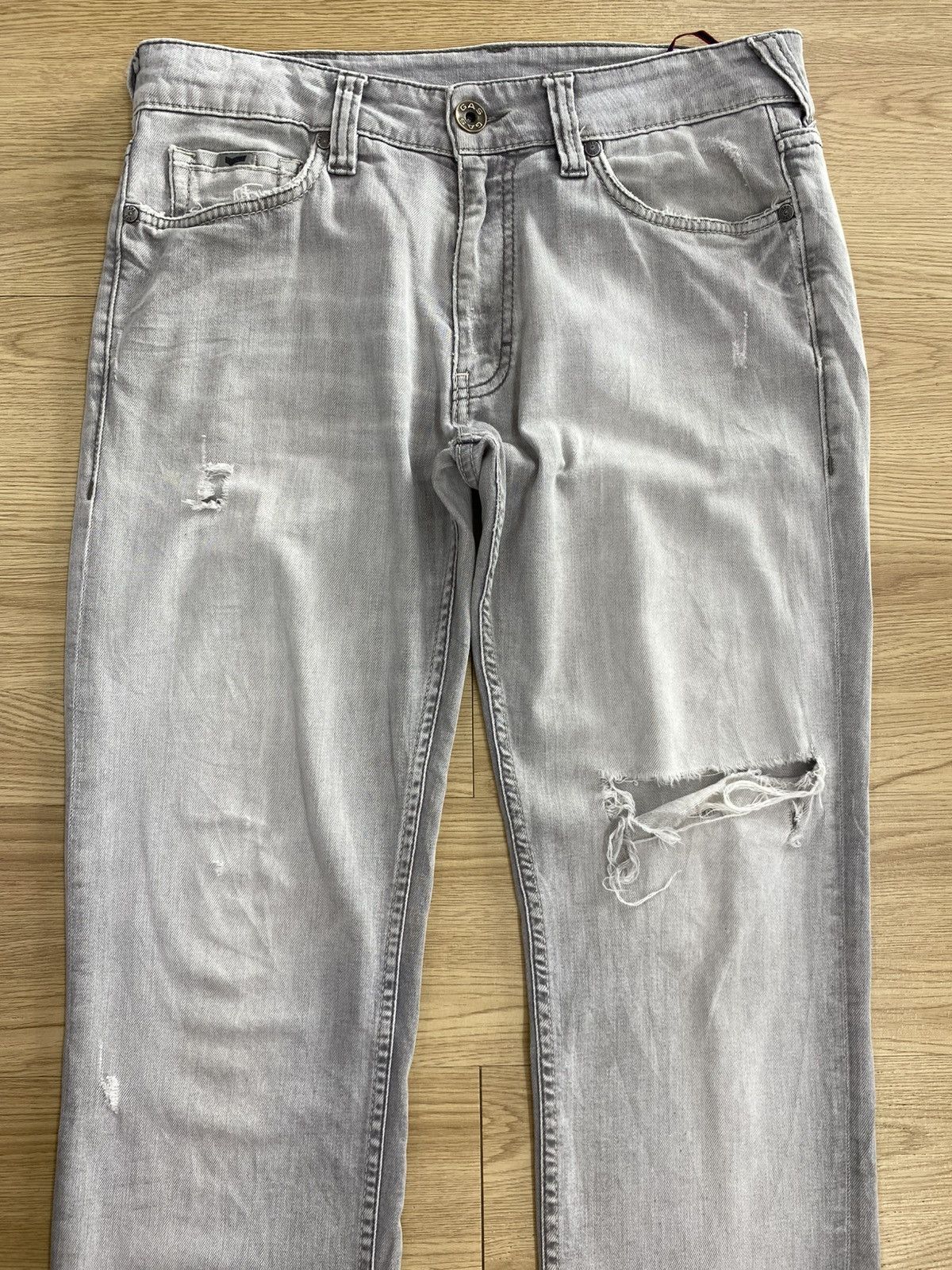 Japanese Brand Vintage Japanese Brand Straight Cut Faded Distressed Denim Size US 31 - 5 Thumbnail