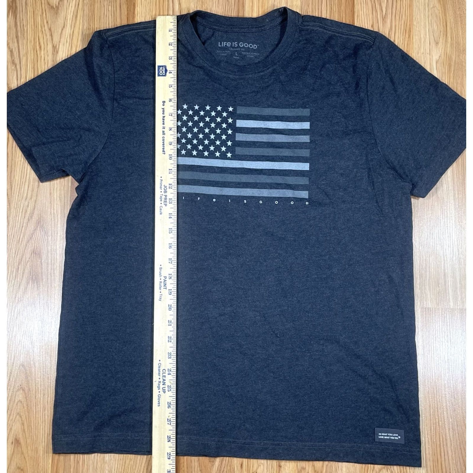 Life is Good Life Is Good T-Shirt Mens L Large Gray Crewneck Short Sleeve American Flag Size US L / EU 52-54 / 3 - 4 Thumbnail