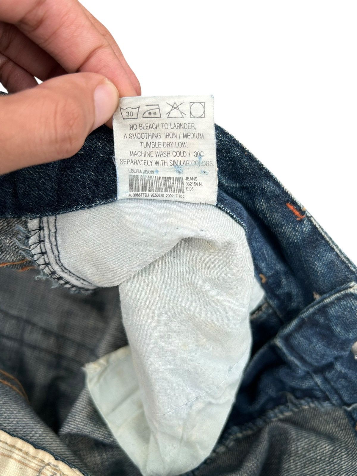 Kapital Flare Yoshitomo Nara Lolita Vintage Distressed Denim Jeans Size US 33 - 8 Thumbnail