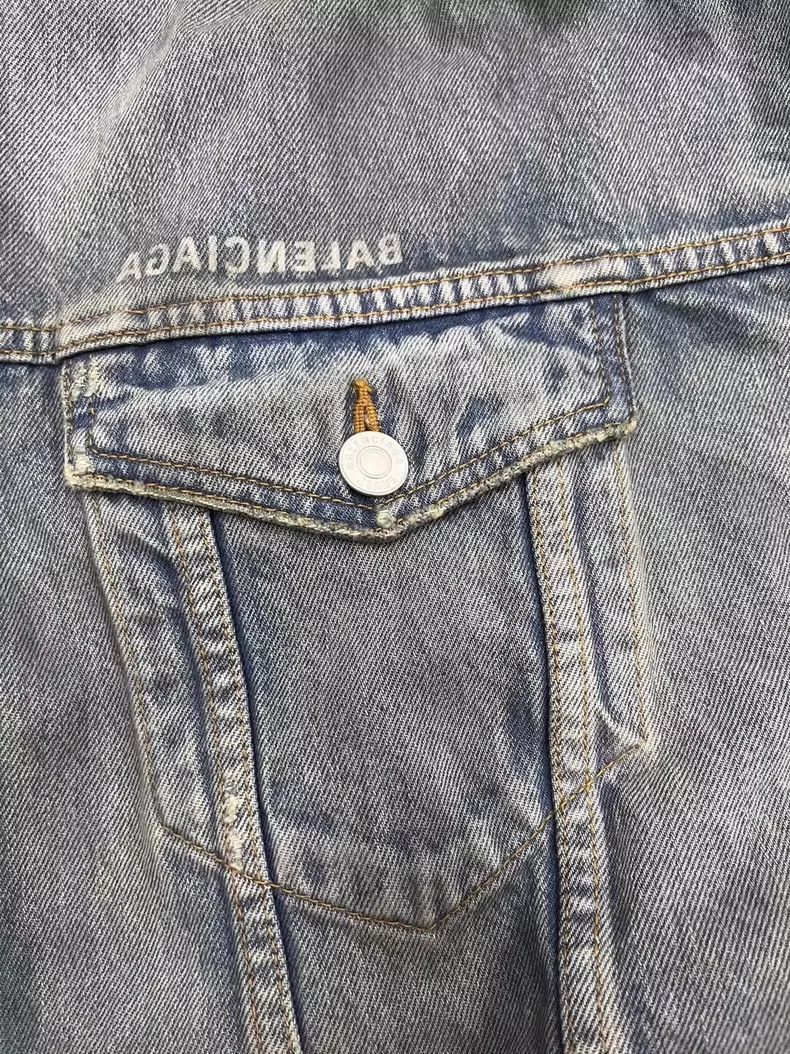 Balenciaga Balenciaga Logo Print Long Sleeve Denim Jacket-2505 Size US M / EU 48-50 / 2 - 3 Thumbnail