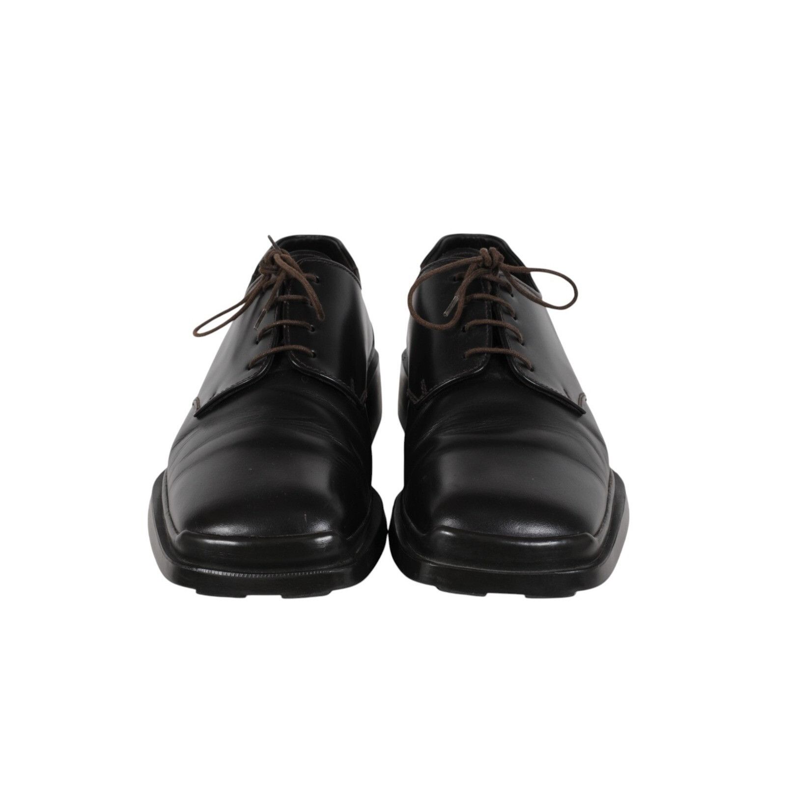 Prada Prada AW99 Vtg Square Toe Lace Up 11 UK 10 Dark Brown Leathe Size US 11 / EU 44 - 2 Thumbnail