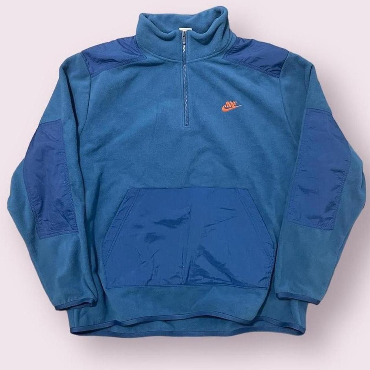 Nike Nike Fleece Zip Sweater Blue Quarter Zip Size US XXL / EU 58 / 5 - 1 Thumbnail