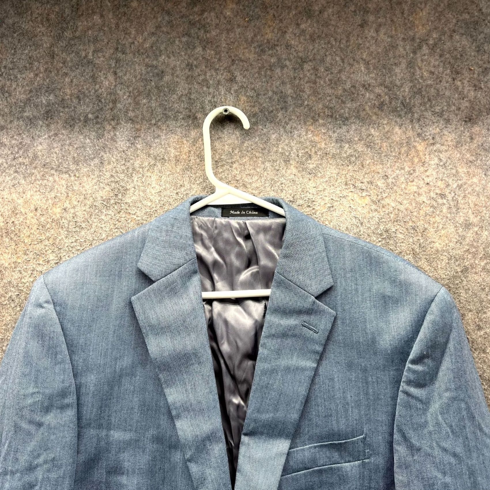 Ralph Lauren VINTAGE? No — Lauren Ralph Lauren Blazer Mens 40R Blue Two Button Sport Coat Polyester Rayon Jacket Single-Breasted Tailored Suit Coat Shirt Size 40R - 3 Thumbnail