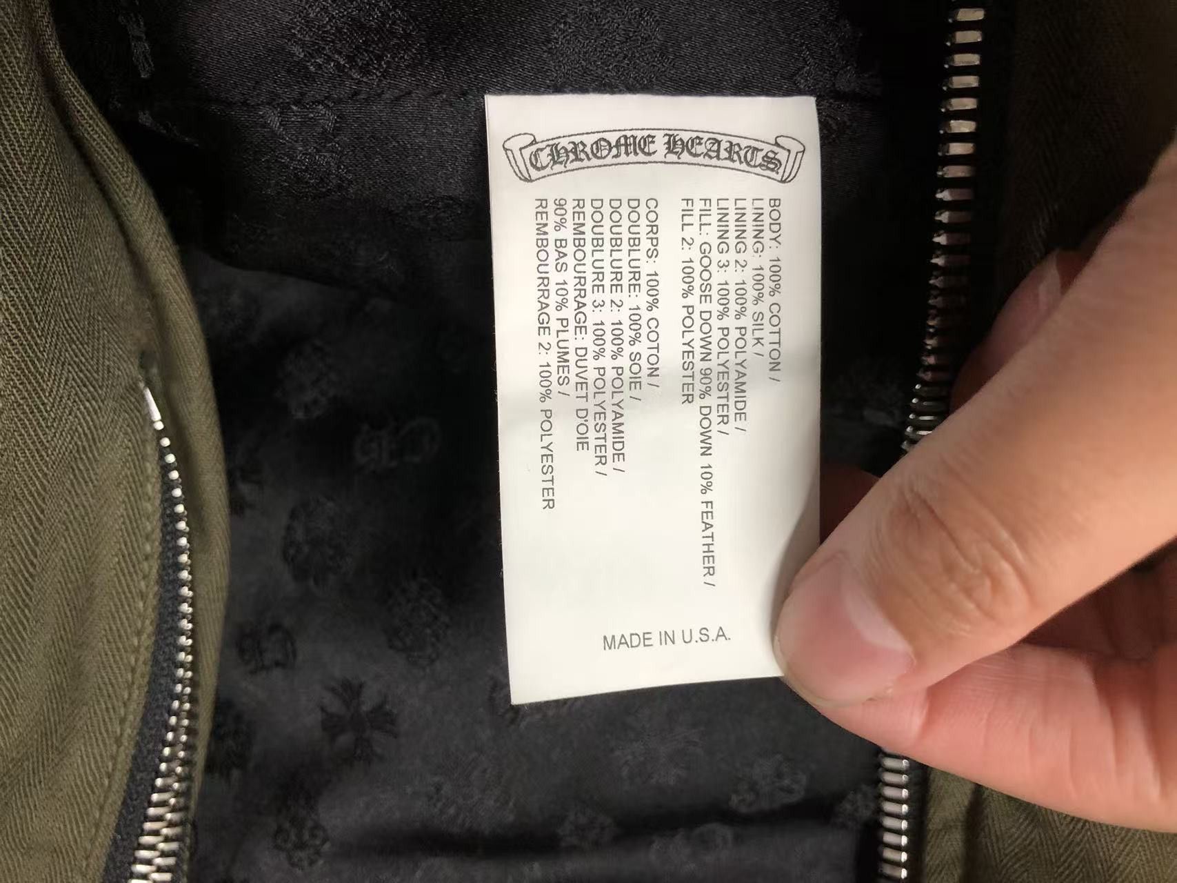 Chrome Hearts Chrome Hearts Green Puffer Down Jacket Size US L / EU 52-54 / 3 - 11 Thumbnail