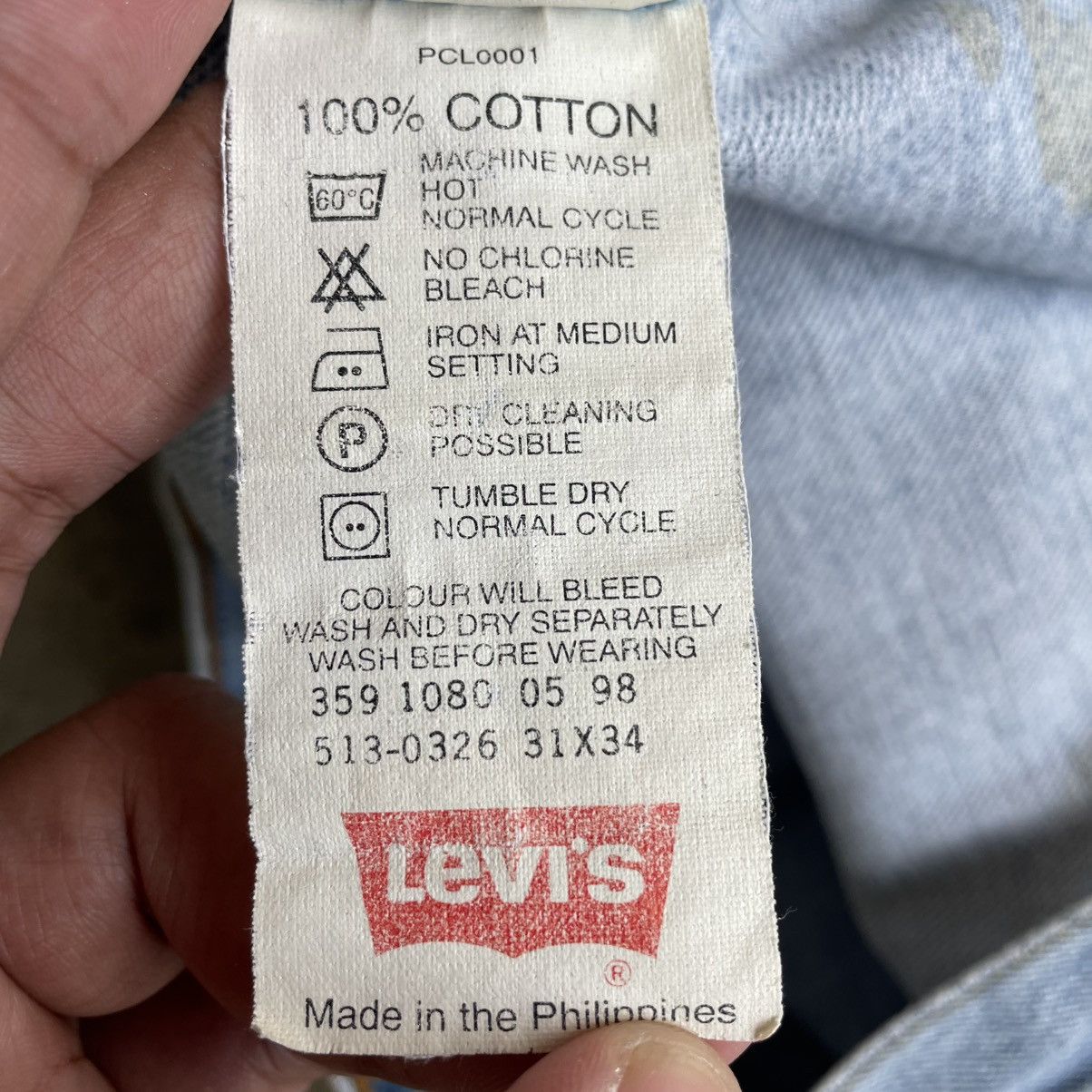 Levi's Vintage Clothing 🔥Vintage 1998 Levis 513 Splatter Paint Ripped Distress Jeans Size US 31 - 15 Thumbnail
