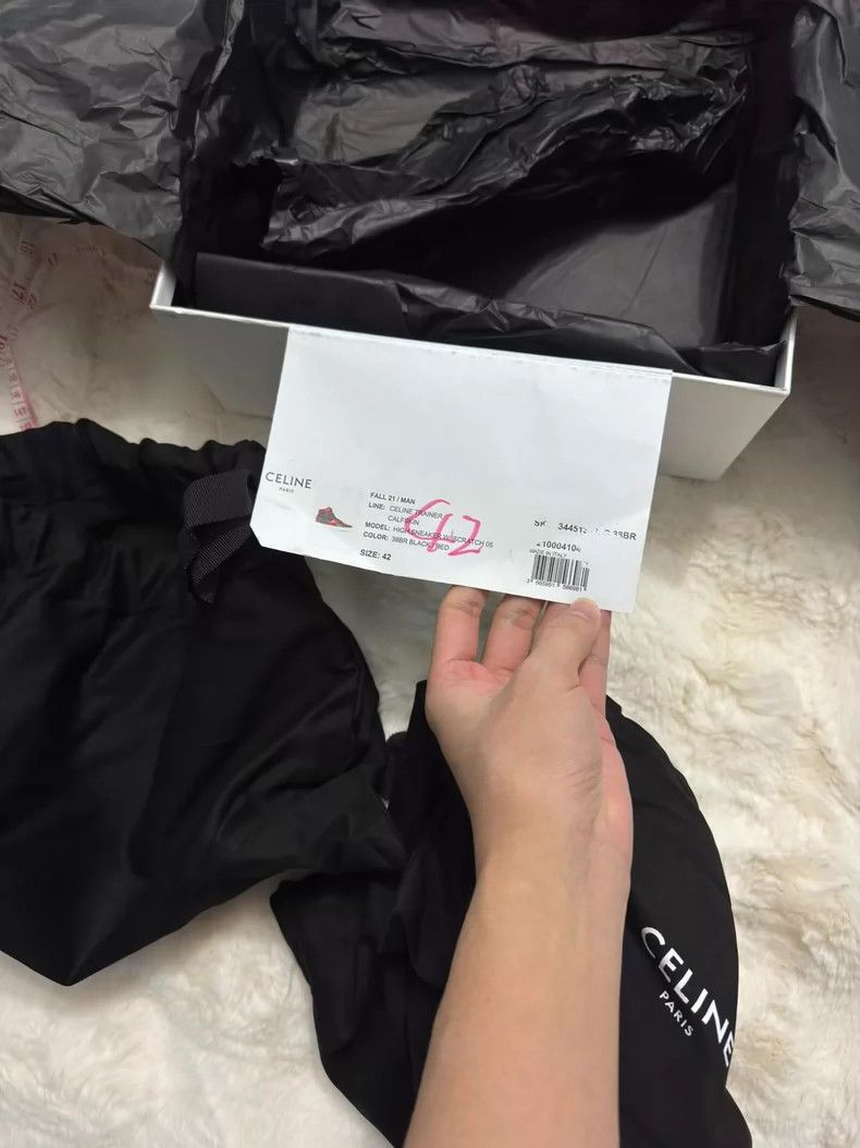 Celine Celine Black and red sports shoes Size US 9 / EU 42 - 5 Thumbnail