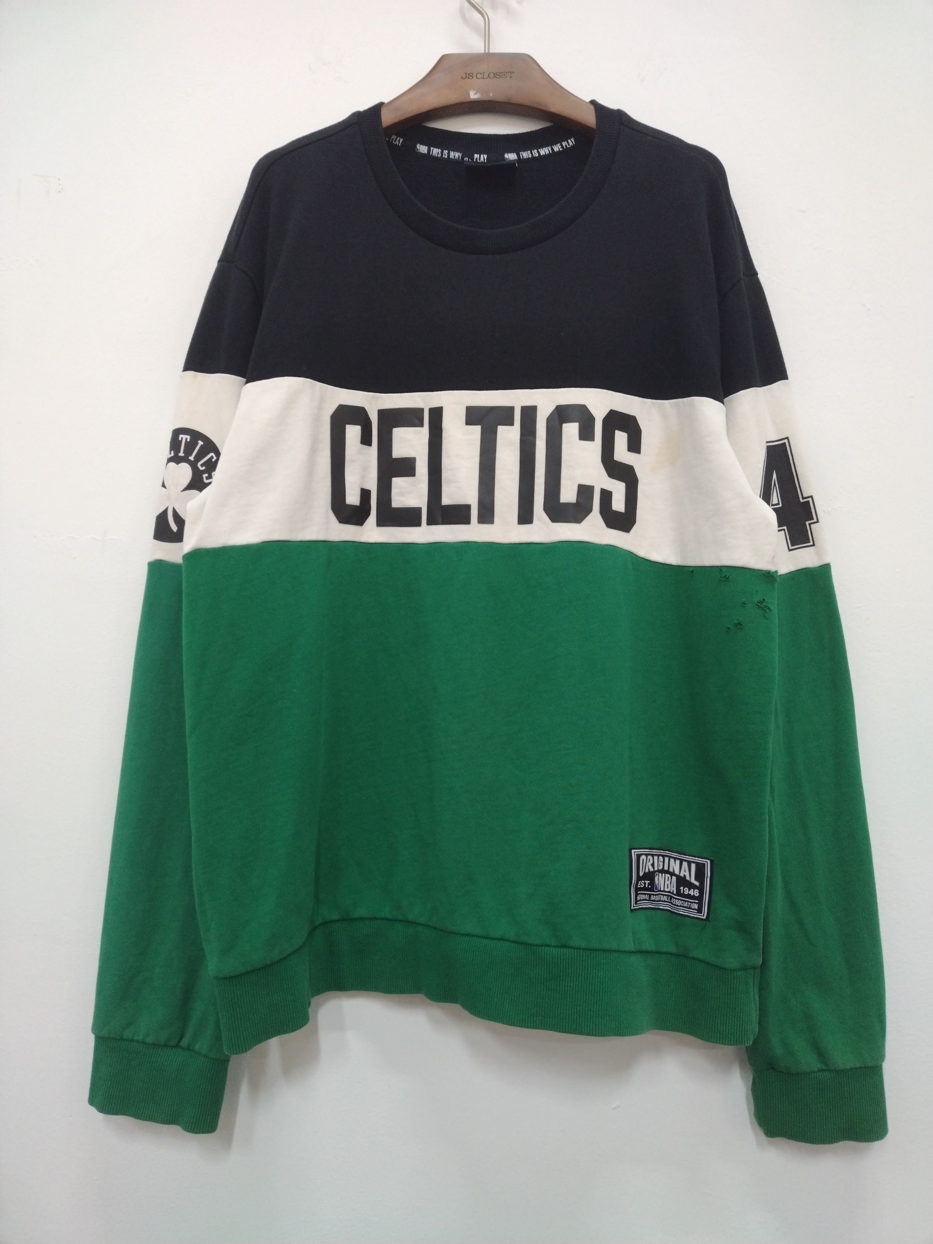 NBA × Vintage XL NBA celtics nice design distressed Sweatshirt Size US XL / EU 56 / 4 - 1 Thumbnail