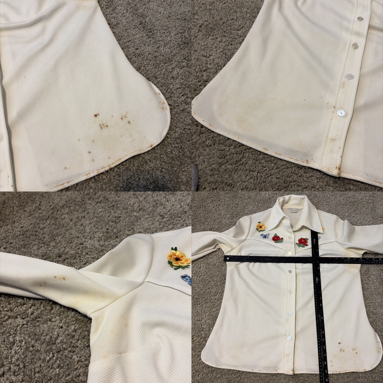 Vintage VINTAGE NPC Fashions Button Up Floral Embroidered White Blouse Shirt Women 70s Secretary Geek L White Floral Embroidered 1970s NPC Fashions Women L Size L / US 10 / IT 46 - 8 Thumbnail